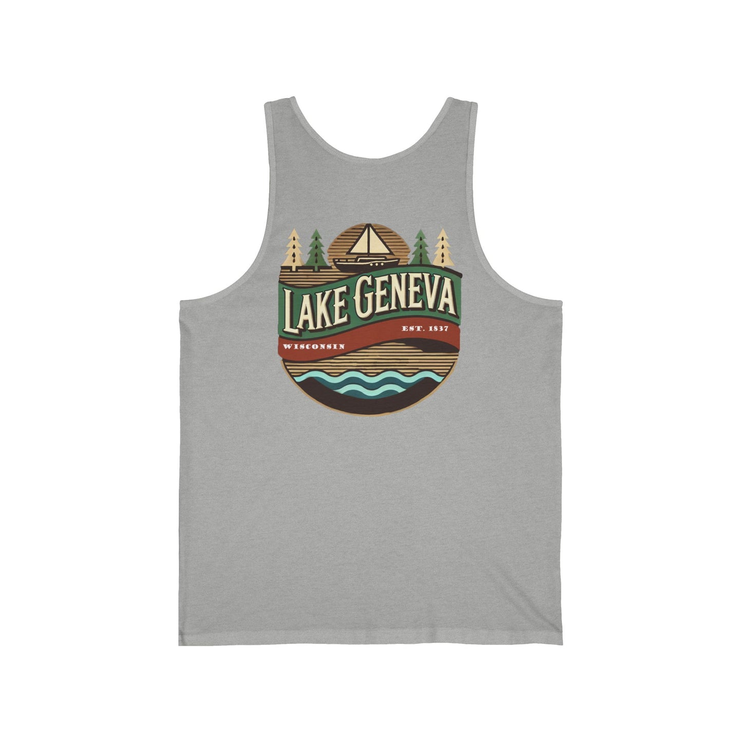 Retro Lake Geneva Unisex Jersey Tank