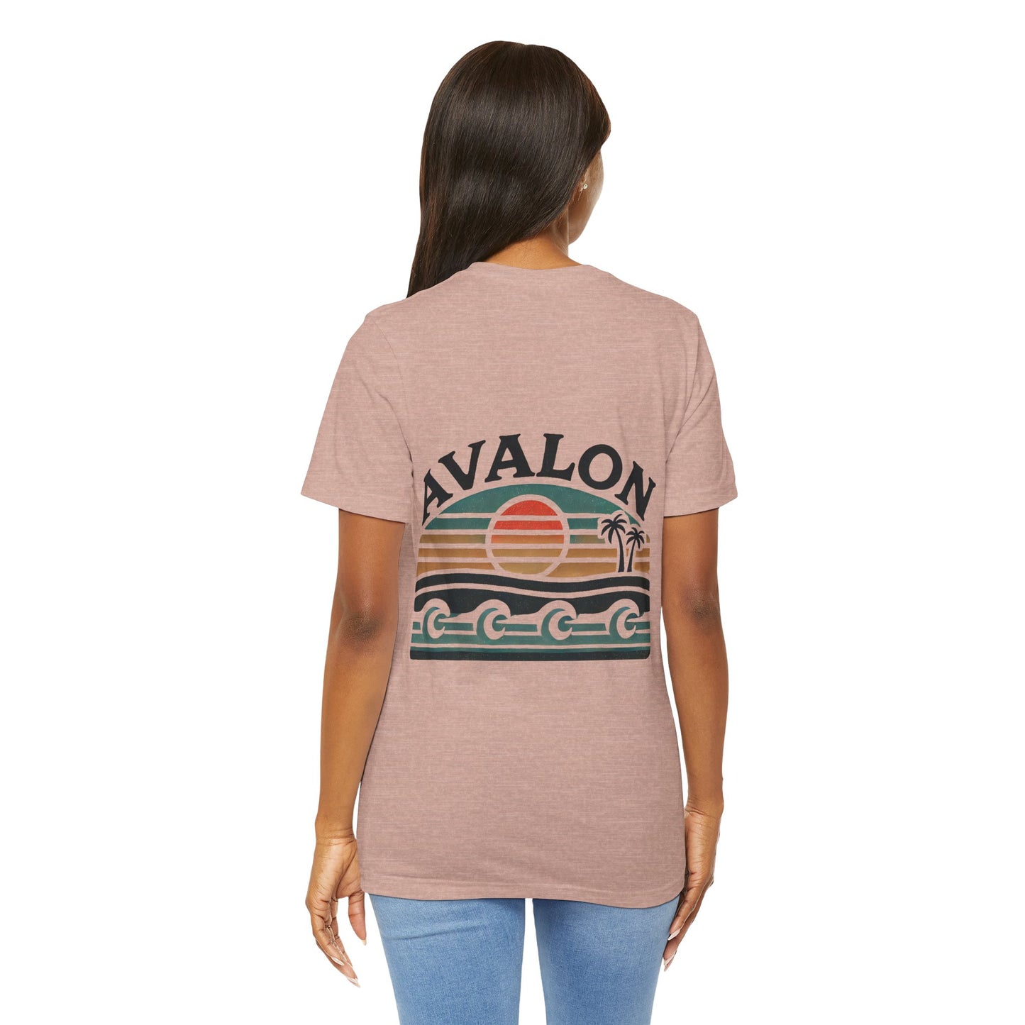 Retro Avalon Sunset Unisex Jersey Tee