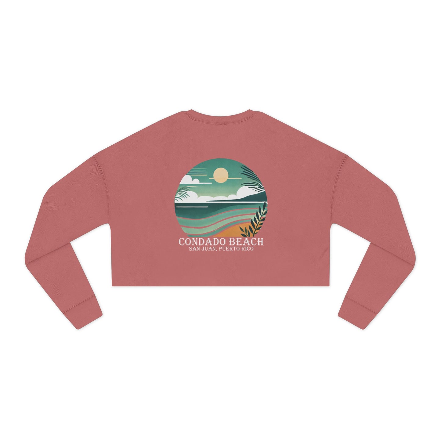 Coastal Vibes Condado Beach Women's Cropped Sweatshirt