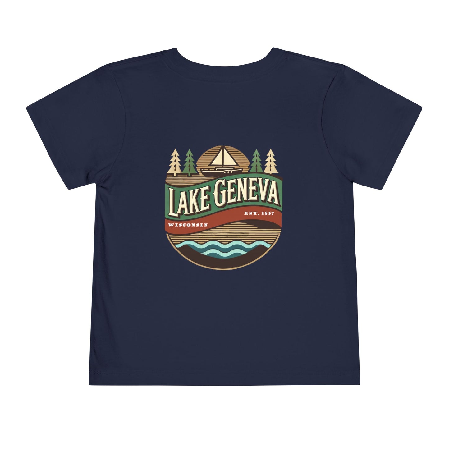 Retro Lake Geneva Unisex Toddler Short Sleeve Tee