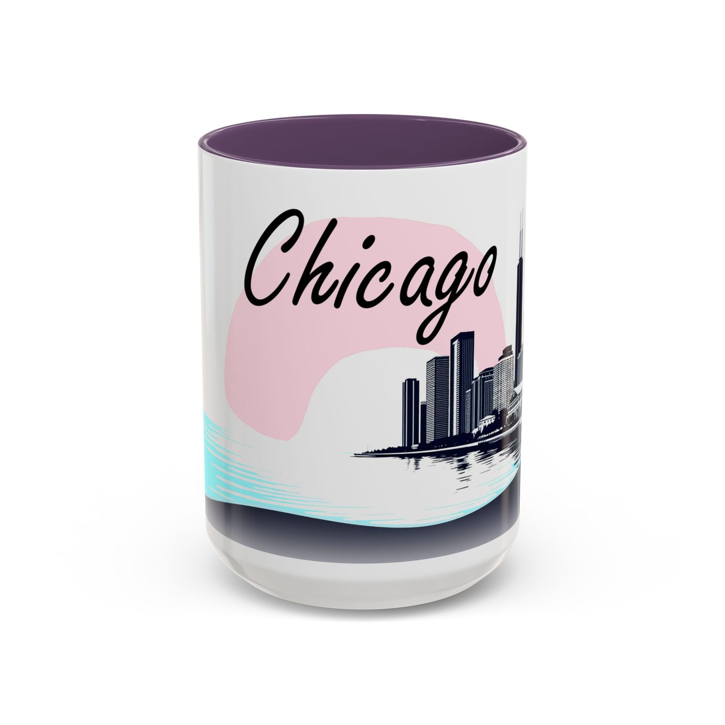 Elegant Chicago Skyline Accent Coffee Mug