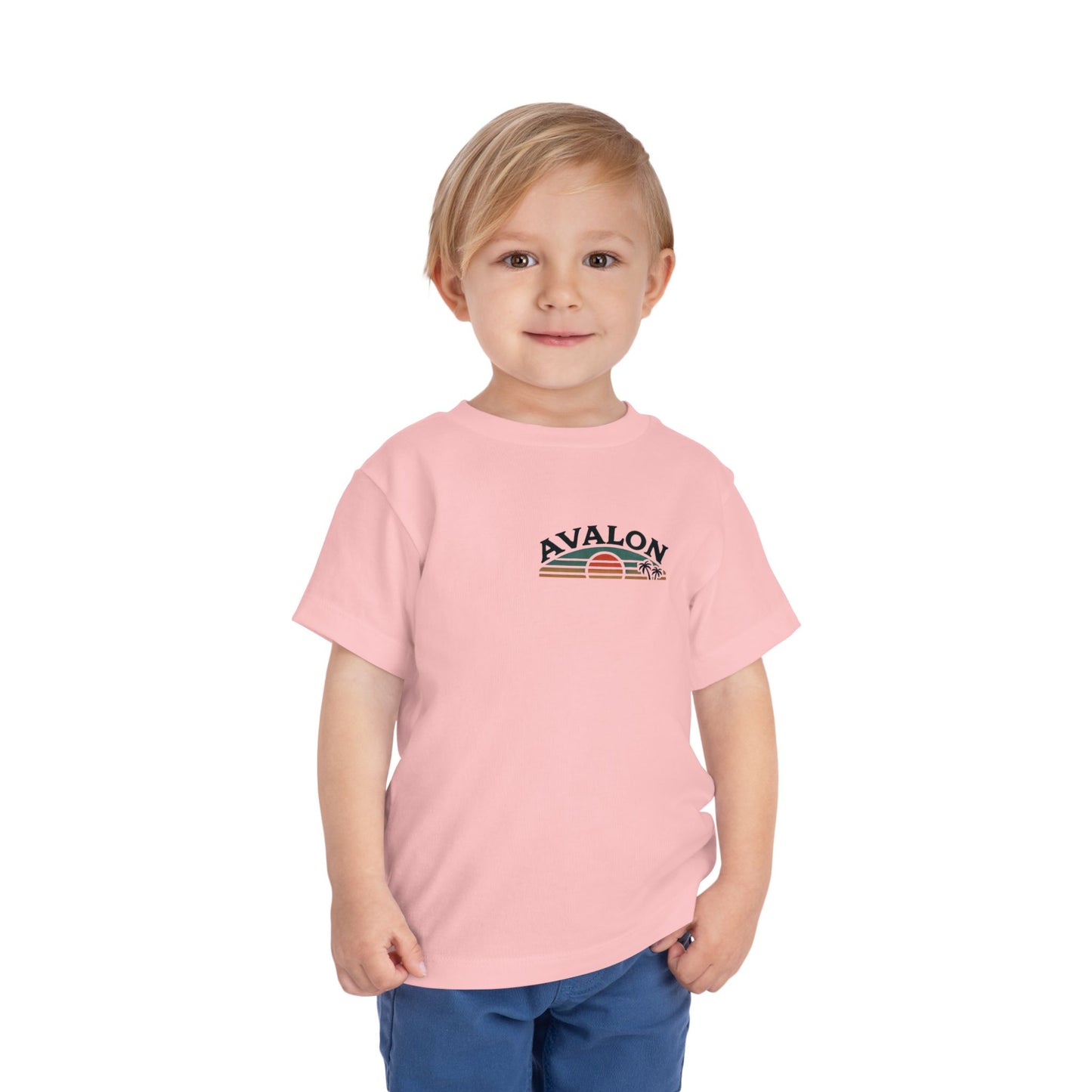 Retro Avalon Sunset Unisex Toddler Short Sleeve Tee