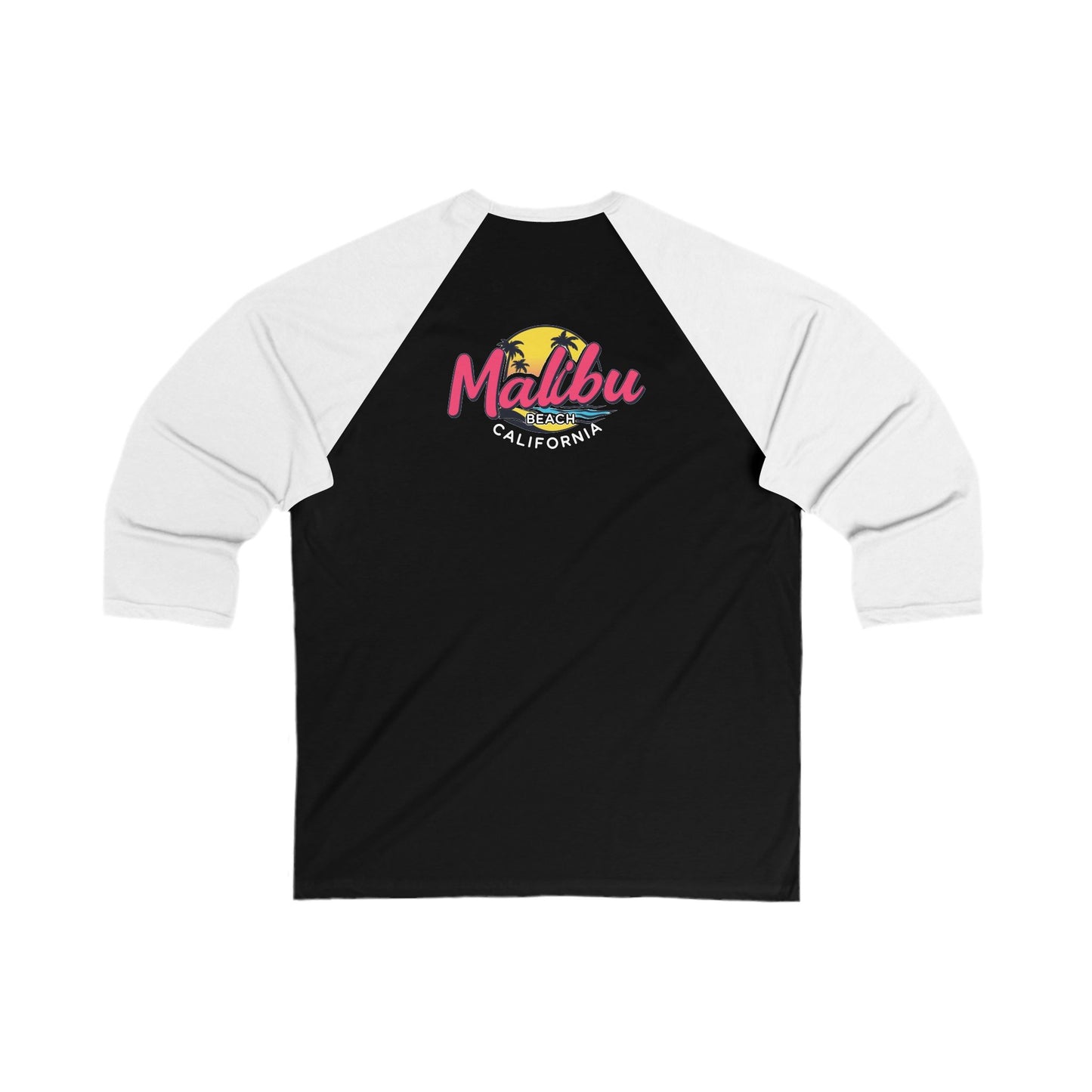 Retro Malibu Men's 3/4 Sleeve Baseball Tee
