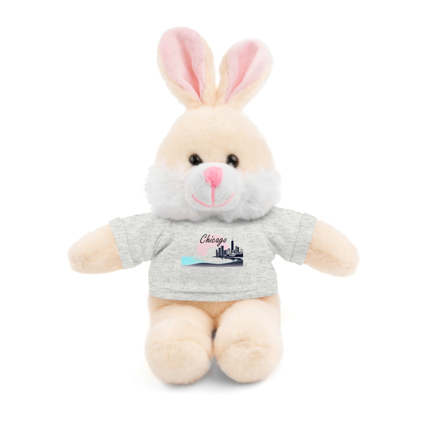 Elegant Chicago Skyline Stuffed Animals with Tee