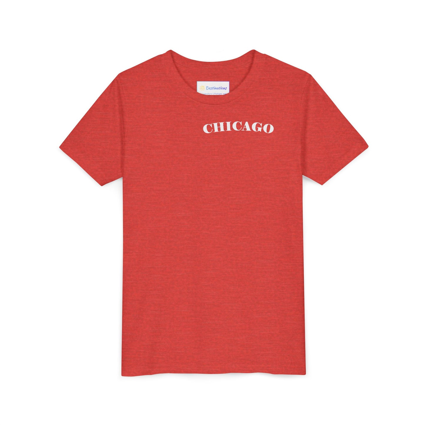 Mystery Noir Chicago Skyline Sunset Unisex Youth Short Sleeve Tee
