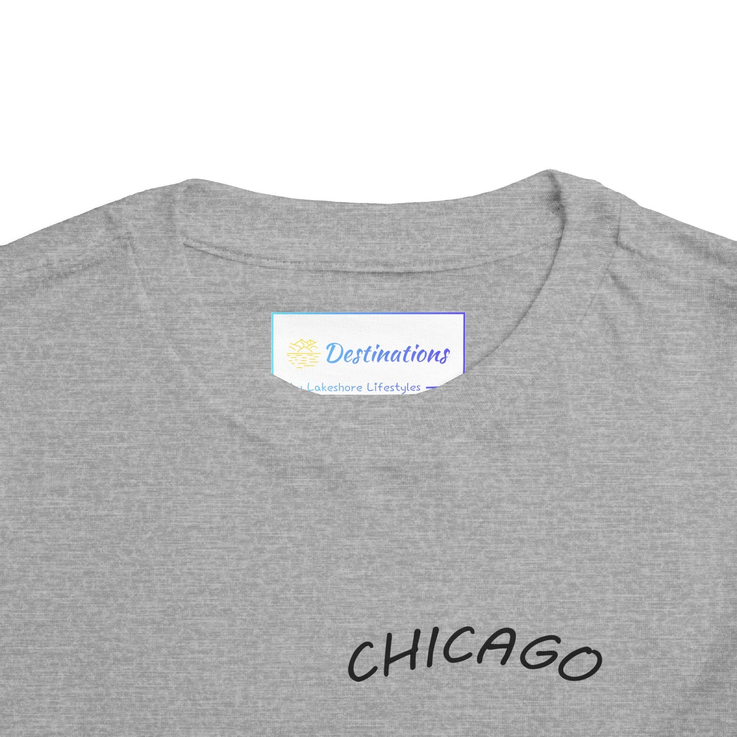Retro Chicago Sunset Unisex Toddler Short Sleeve Tee