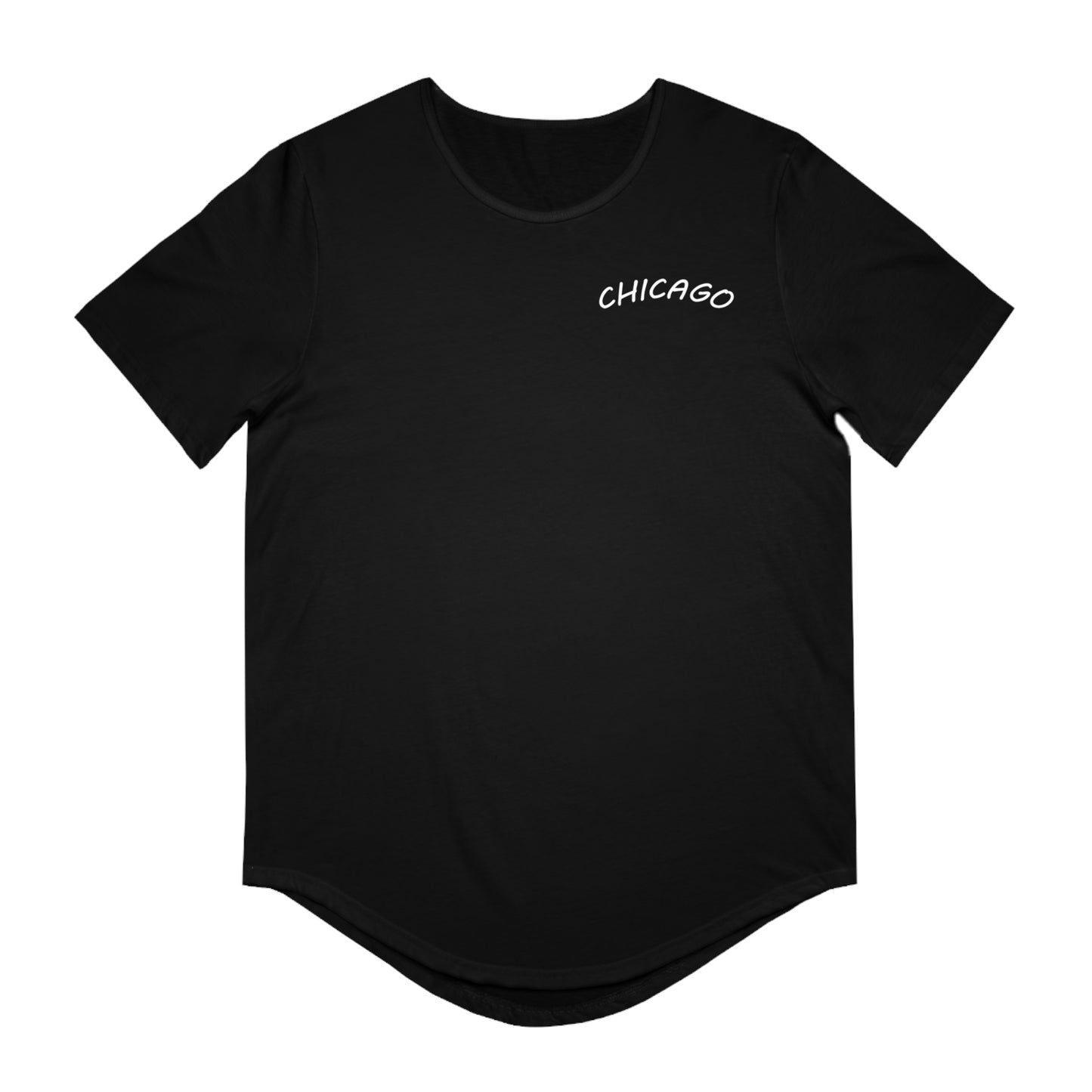 Retro Chicago Sunset Men's Jersey Curved Hem Tee