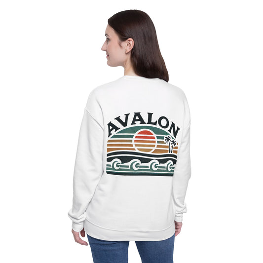 Retro Avalon Sunset Unisex Drop Shoulder Sweatshirt