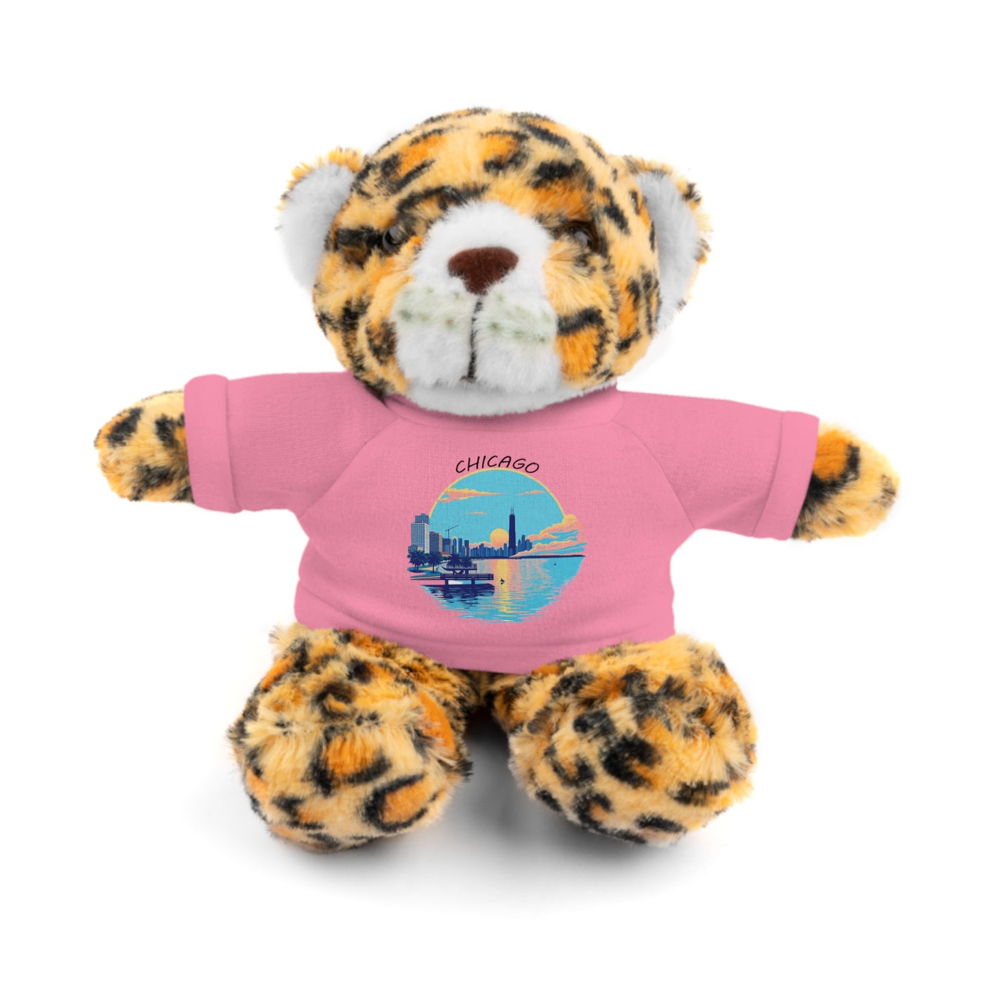 Retro Chicago Sunset Stuffed Animals with Tee