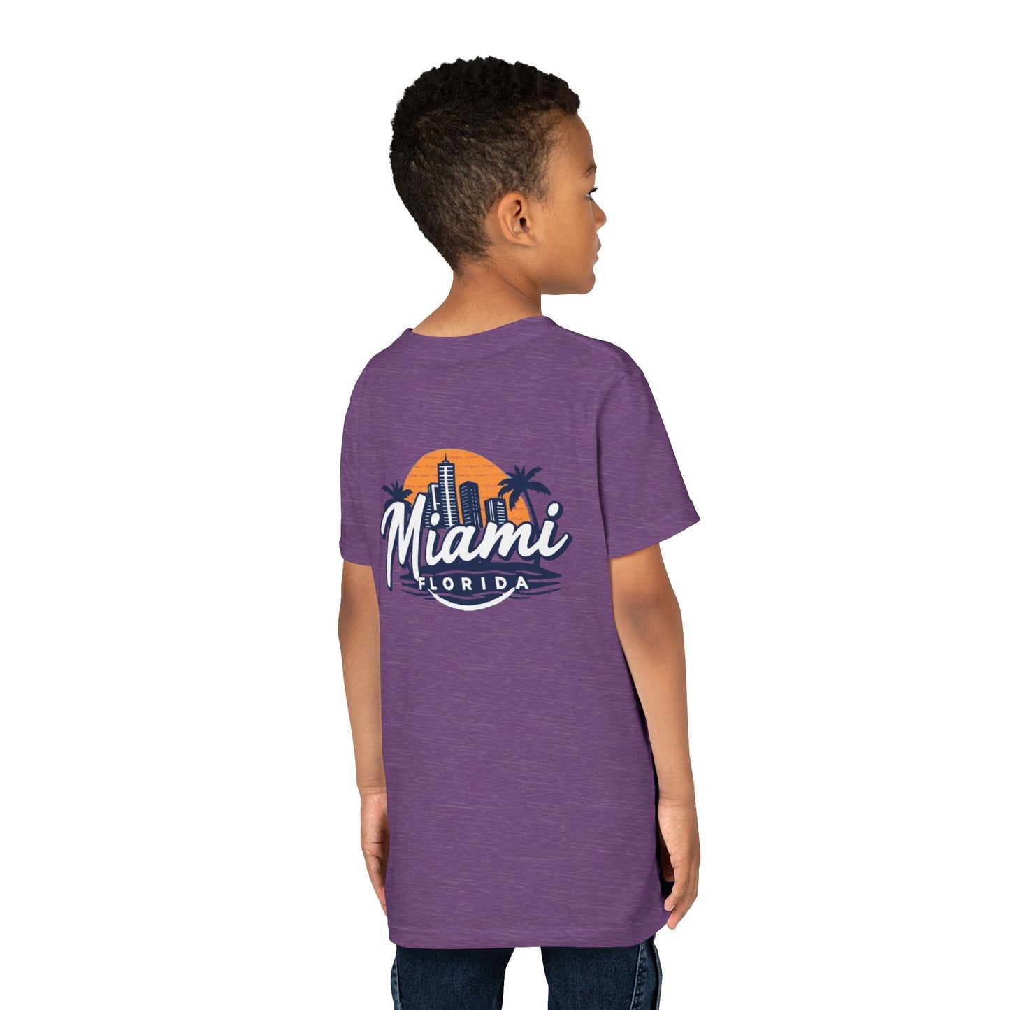 Retro Miami Unisex Youth Short Sleeve Tee
