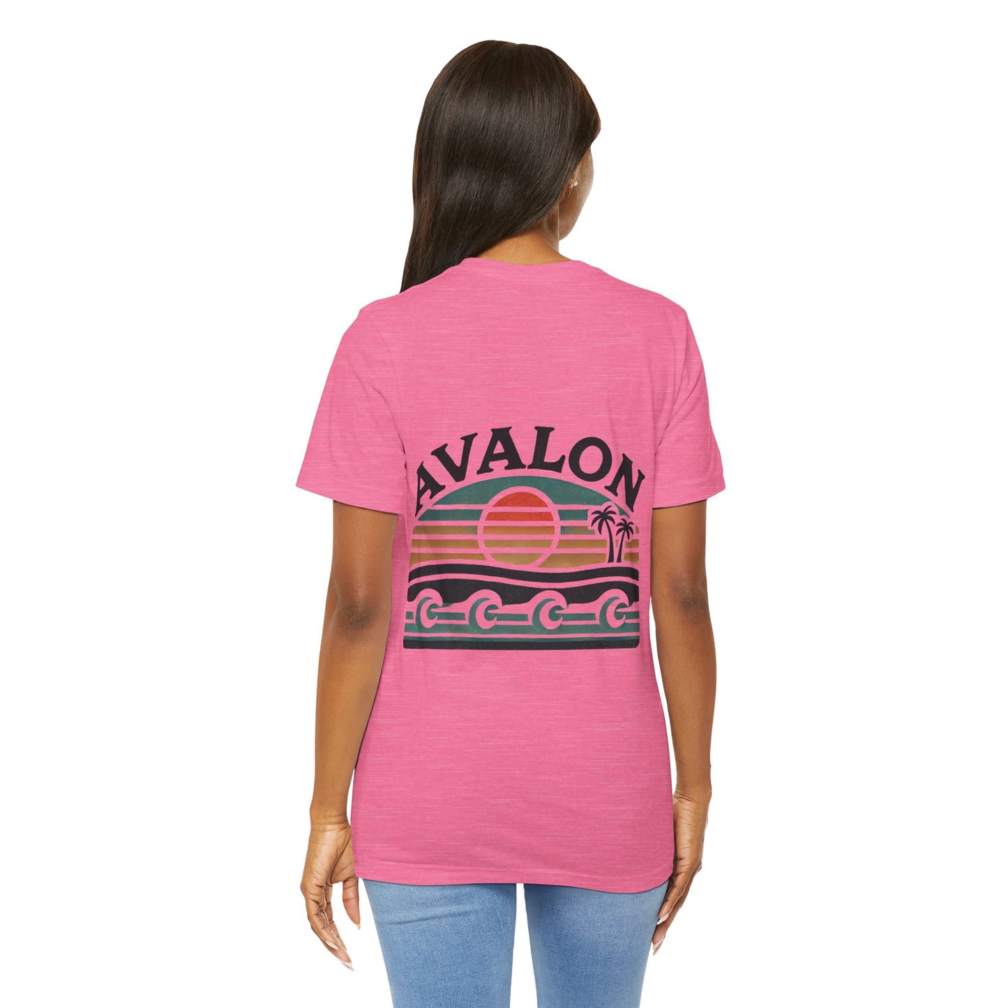 Retro Avalon Sunset Unisex Jersey Tee