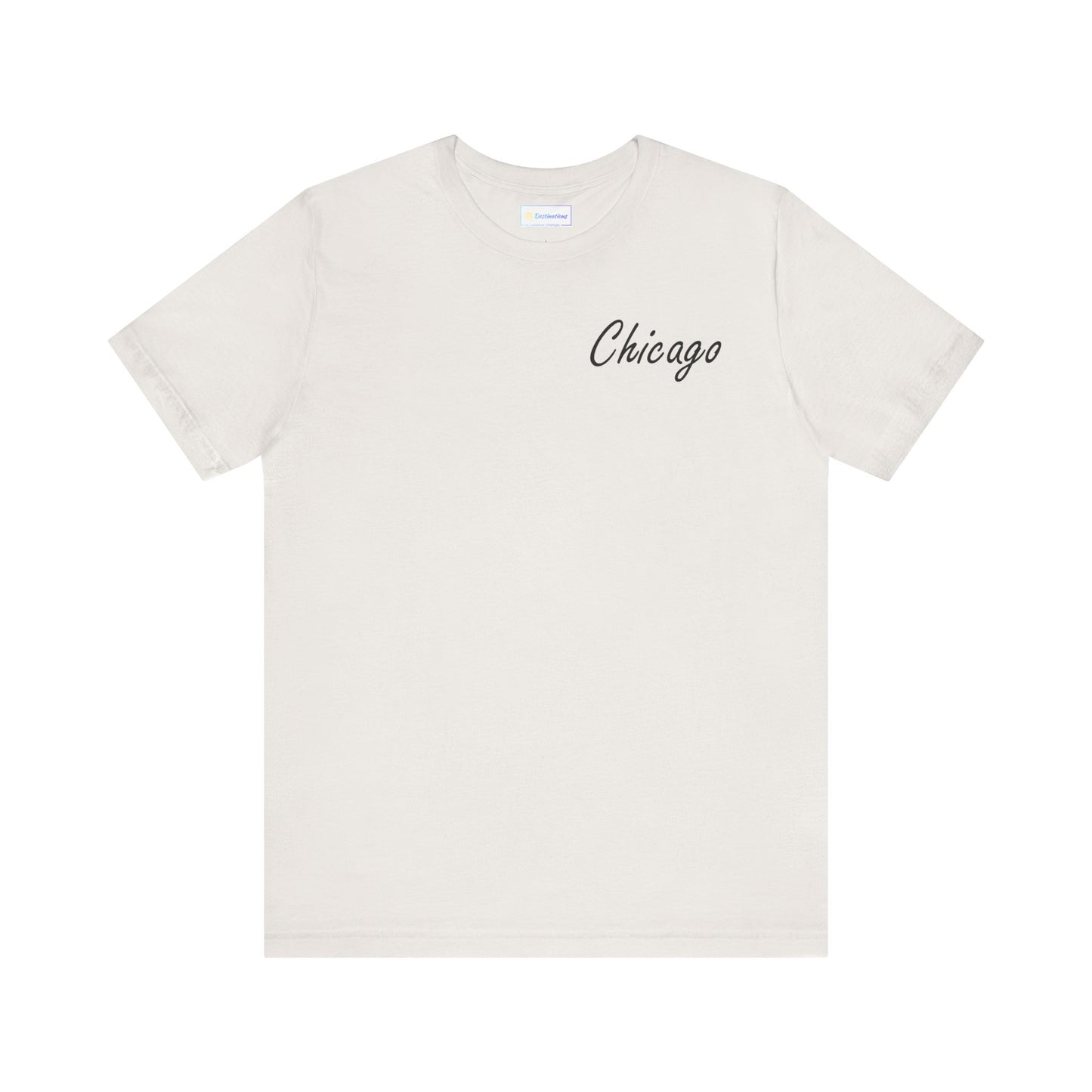 Elegant Chicago Skyline Unisex Jersey Short Sleeve Tee