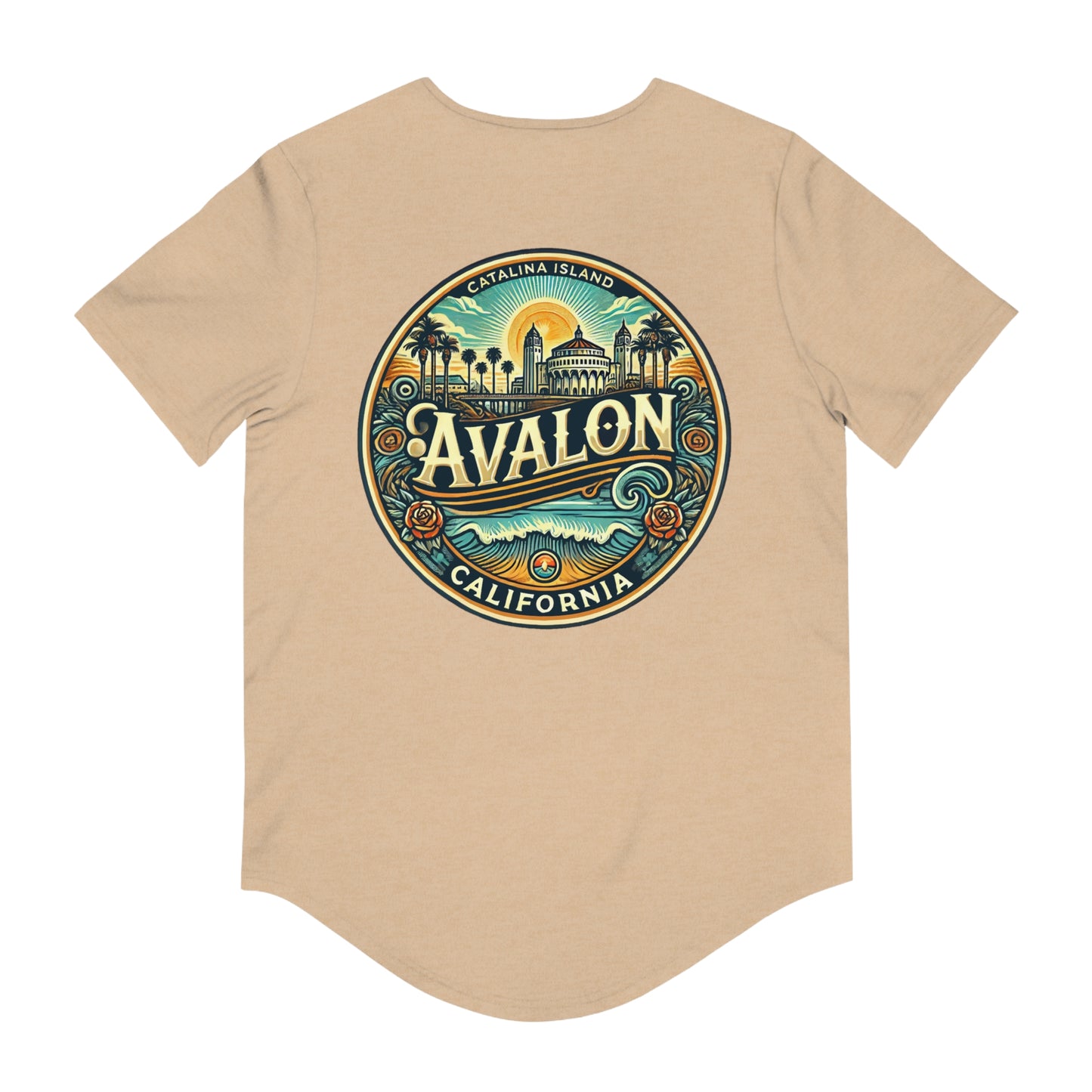 Elegant Avalon Men's Jersey Curved Hem Tee