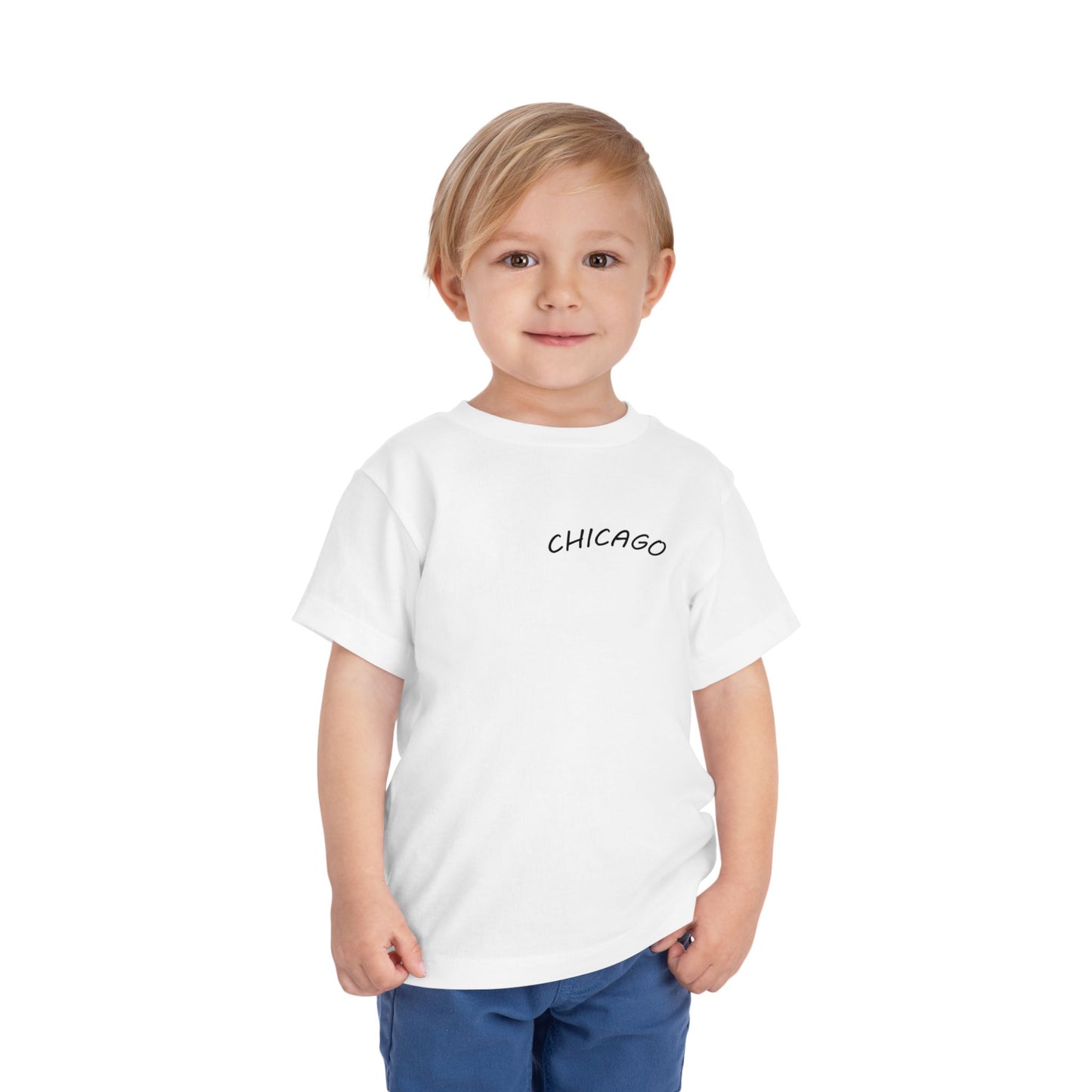 Retro Chicago Sunset Unisex Toddler Short Sleeve Tee