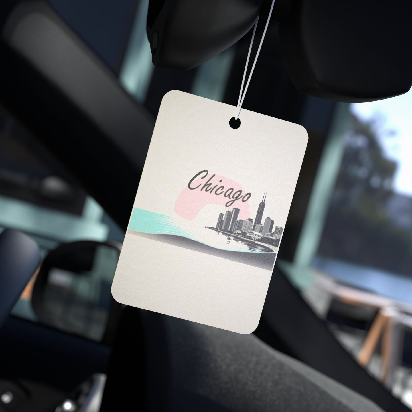 Elegant Chicago Skyline Car Air Freshener