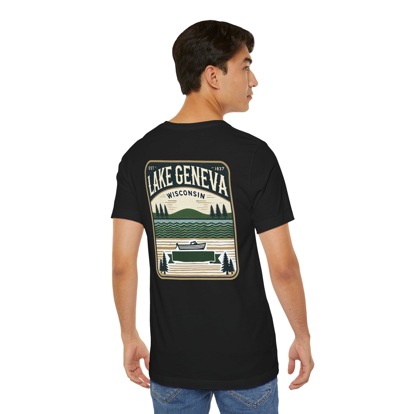Vintage Lake Geneva Unisex Jersey Short Sleeve Tee