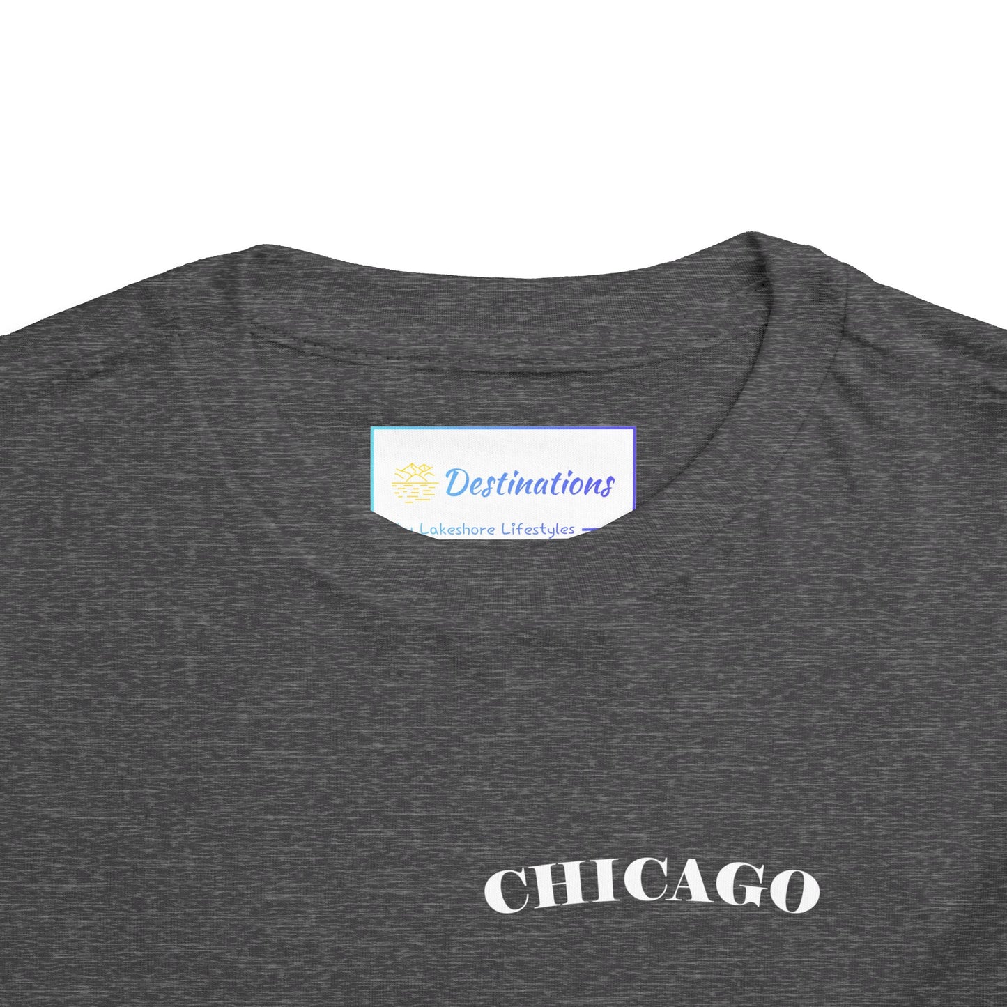 Mystery Noir Chicago Skyline Sunset Unisex Toddler Short Sleeve Tee