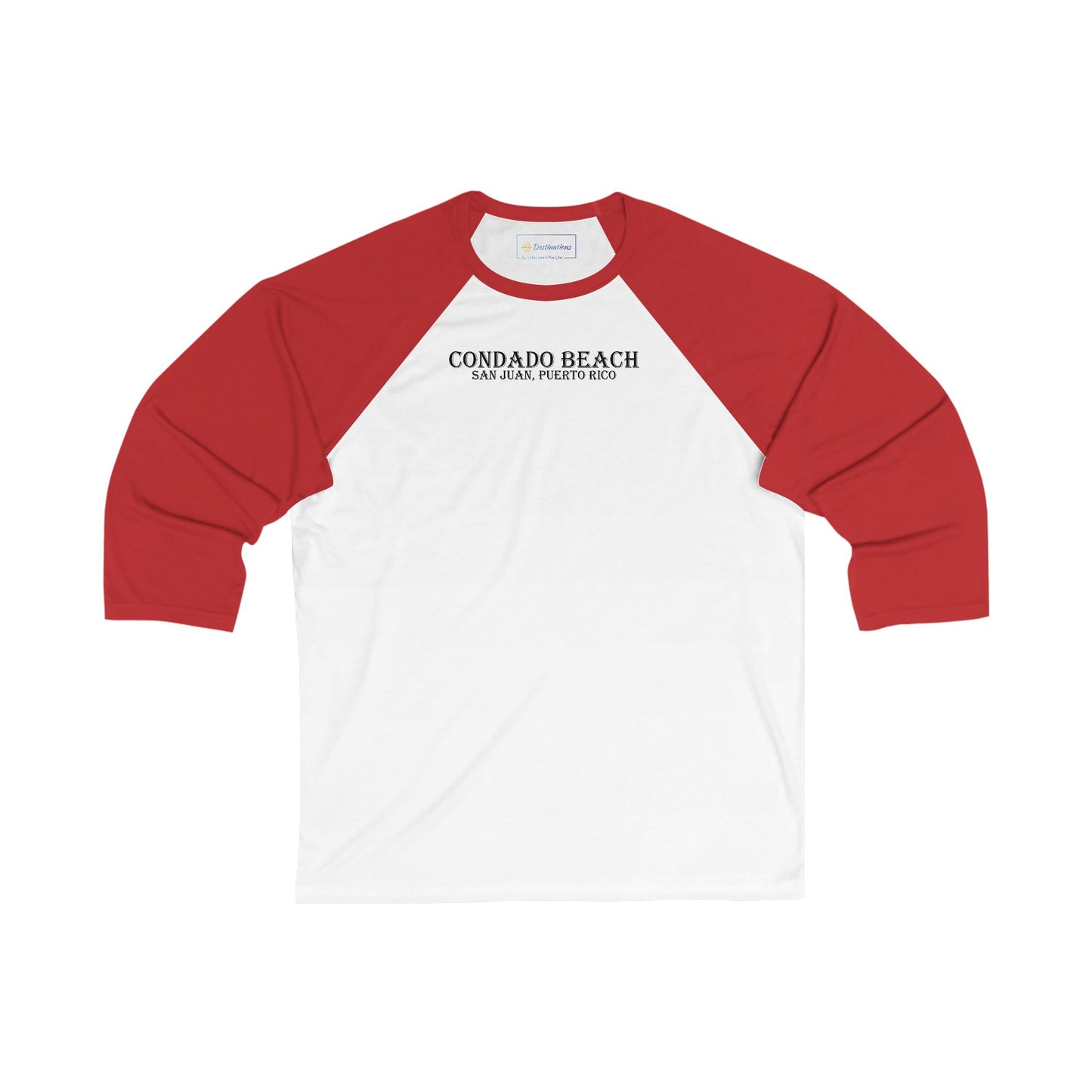 Coastal Vibes Condado Beach Men's 3/4 Sleeve Baseball Tee