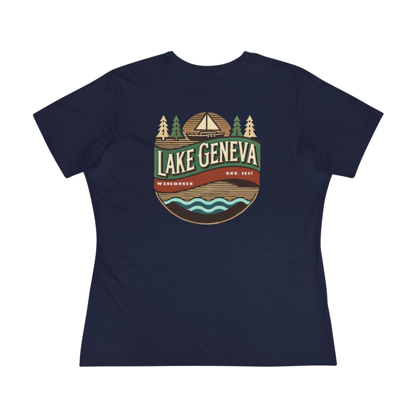 Retro Lake Geneva Women's Cotton Tee