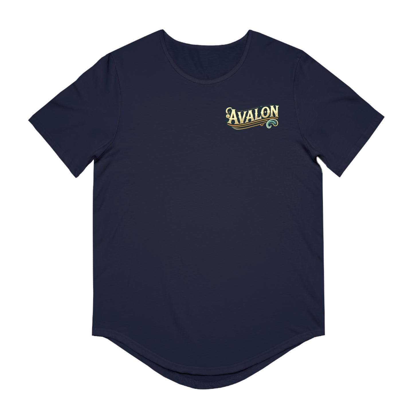 Elegant Avalon Men's Jersey Curved Hem Tee