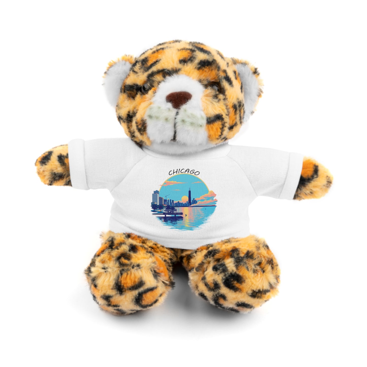 Retro Chicago Sunset Stuffed Animals with Tee