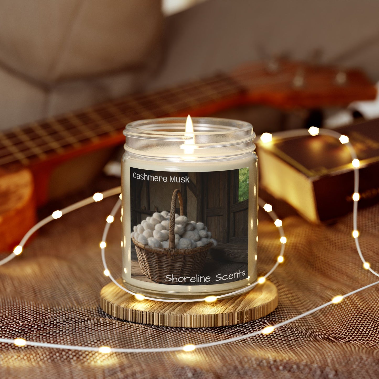 Cashmere Musk Scented Coconut Apricot Wax Candle