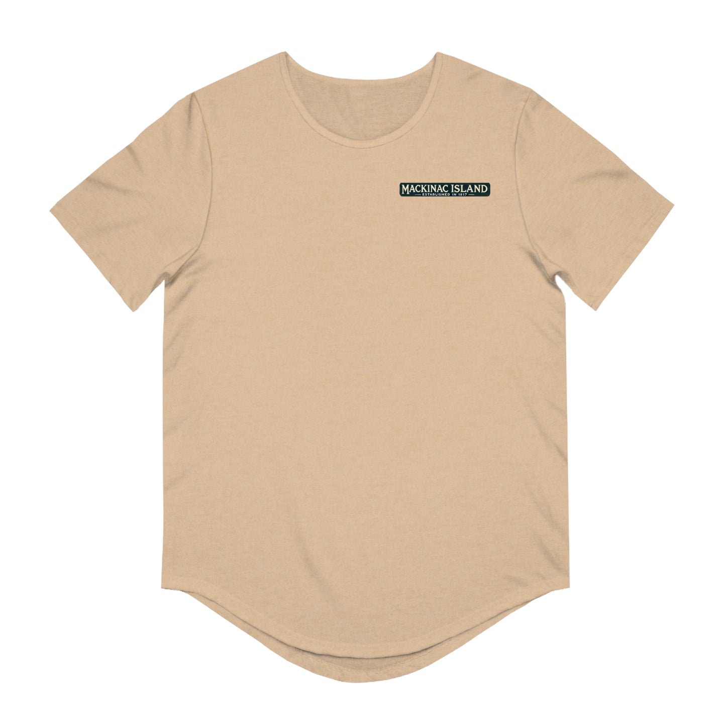 Vintage Mackinac Island Men's Jersey Curved Hem Tee