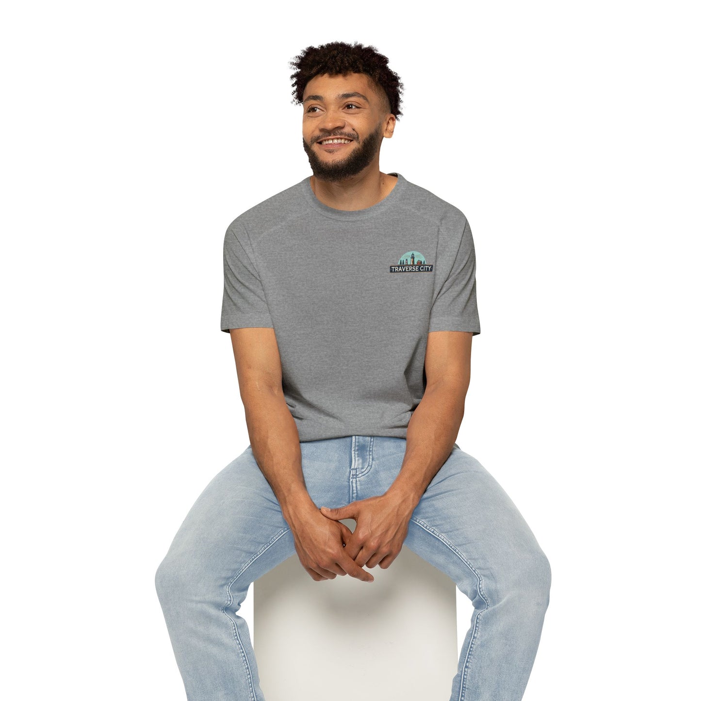 Vintage Traverse City Men's Raglan T-Shirt