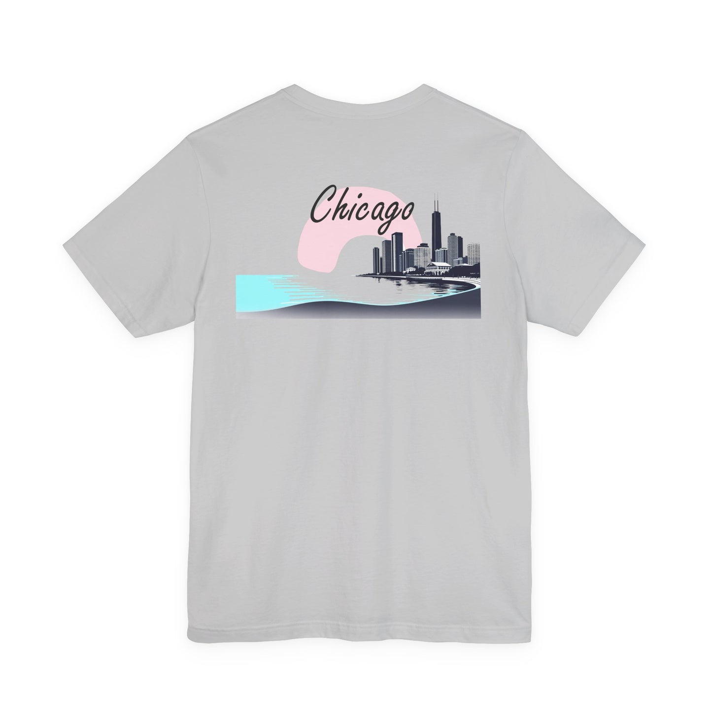 Elegant Chicago Skyline Unisex Jersey Short Sleeve Tee