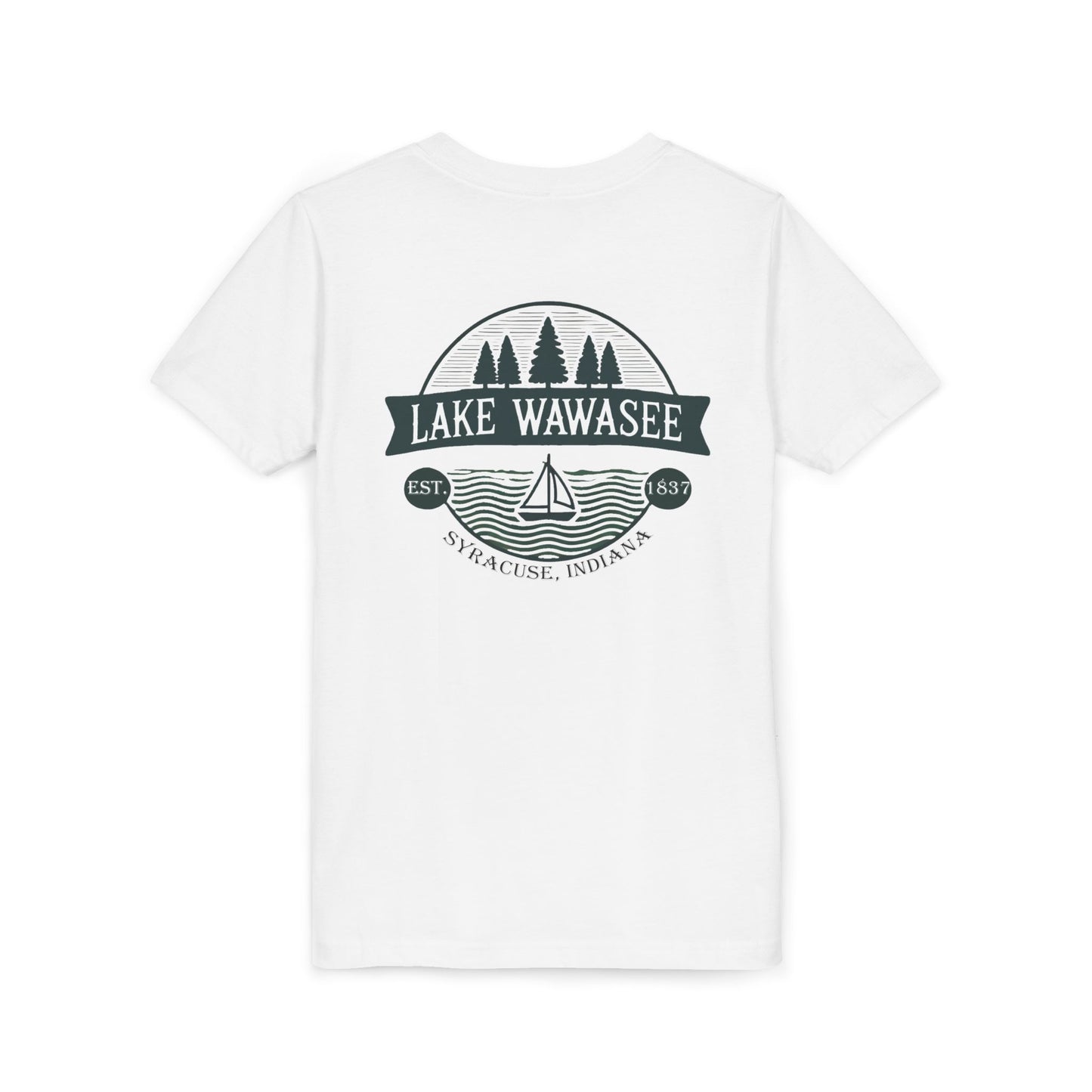 Vintage Lake Wawasee Unisex Youth Short Sleeve Tee