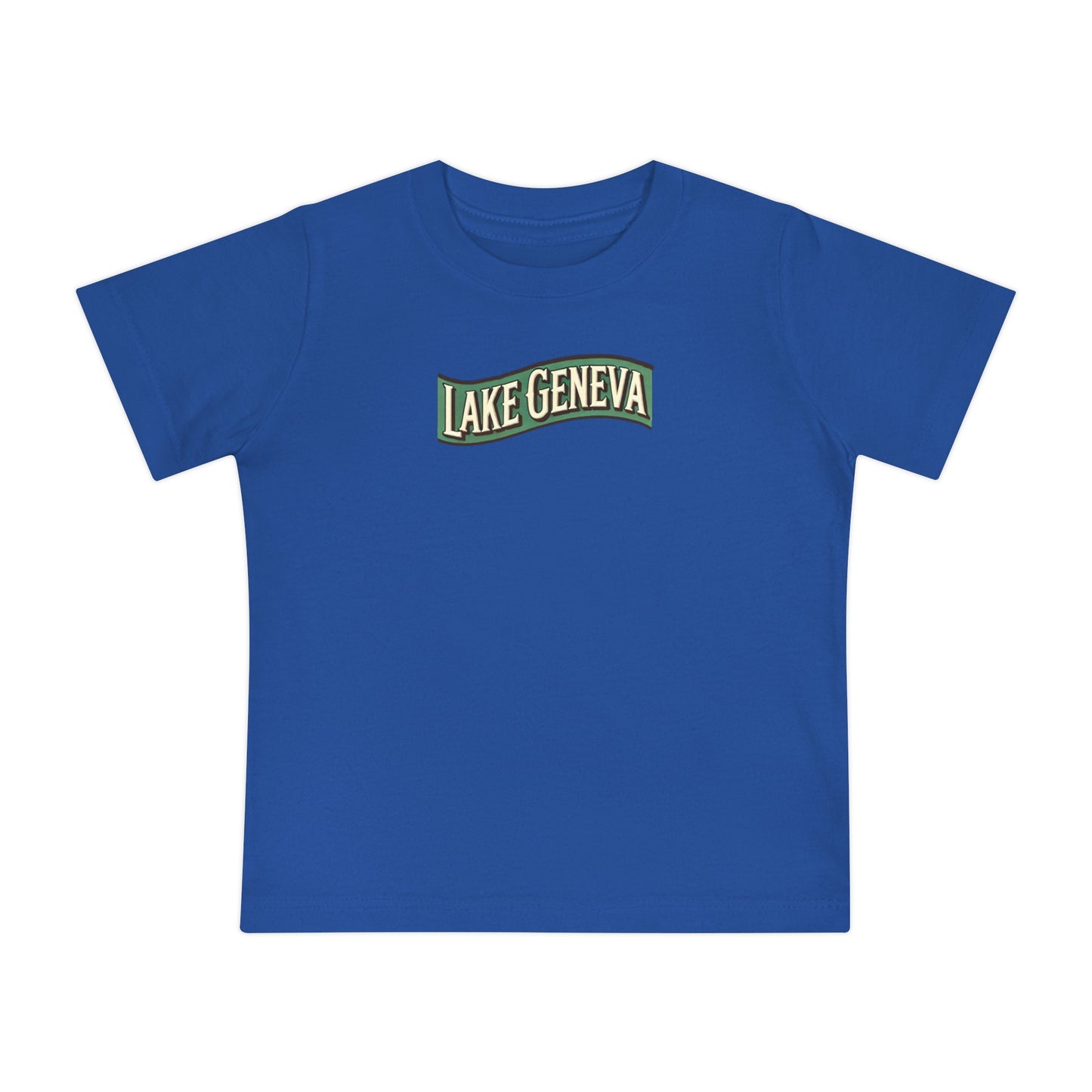 Retro Lake Geneva Unisex Baby Short Sleeve T-Shirt
