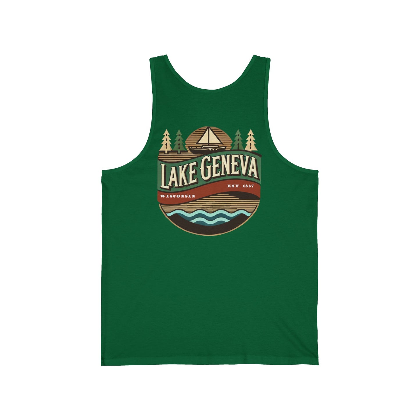 Retro Lake Geneva Unisex Jersey Tank