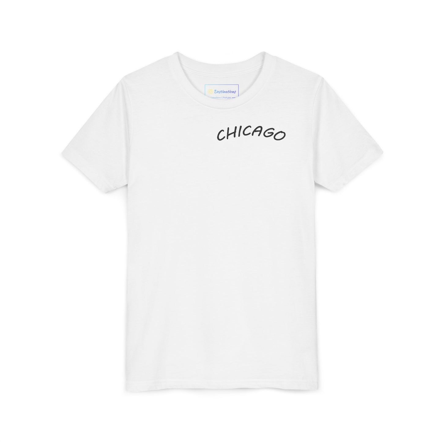 Retro Chicago Sunset Unisex Youth Short Sleeve Tee
