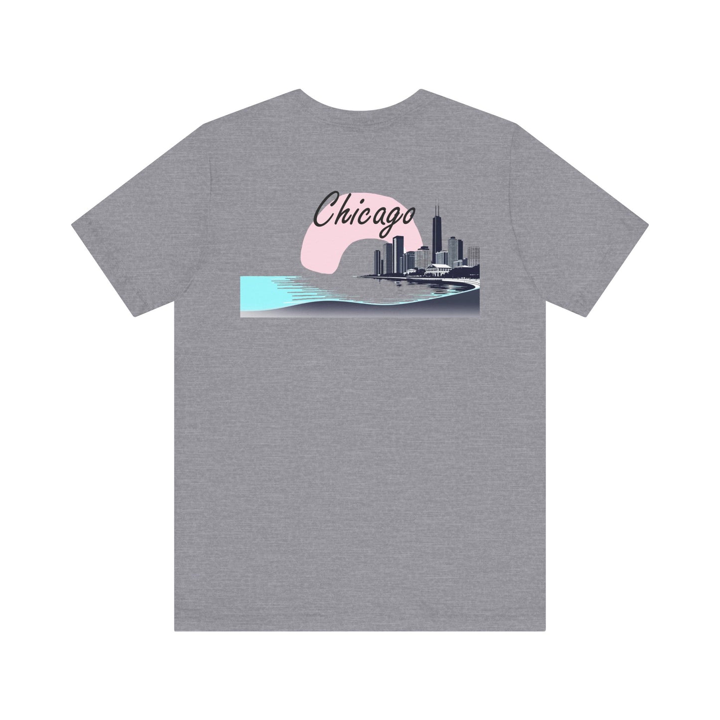 Elegant Chicago Skyline Unisex Jersey Short Sleeve Tee