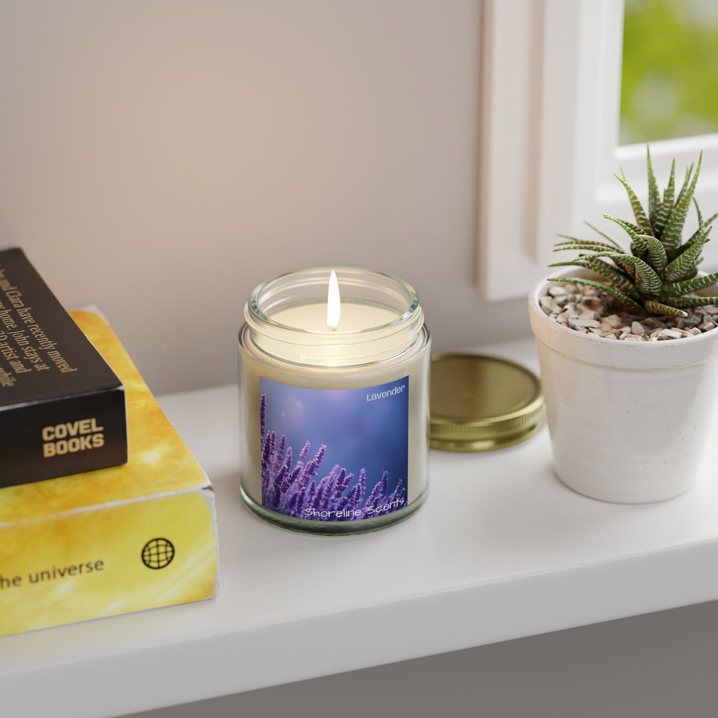 Lavender Scented Coconut Apricot Wax Candle
