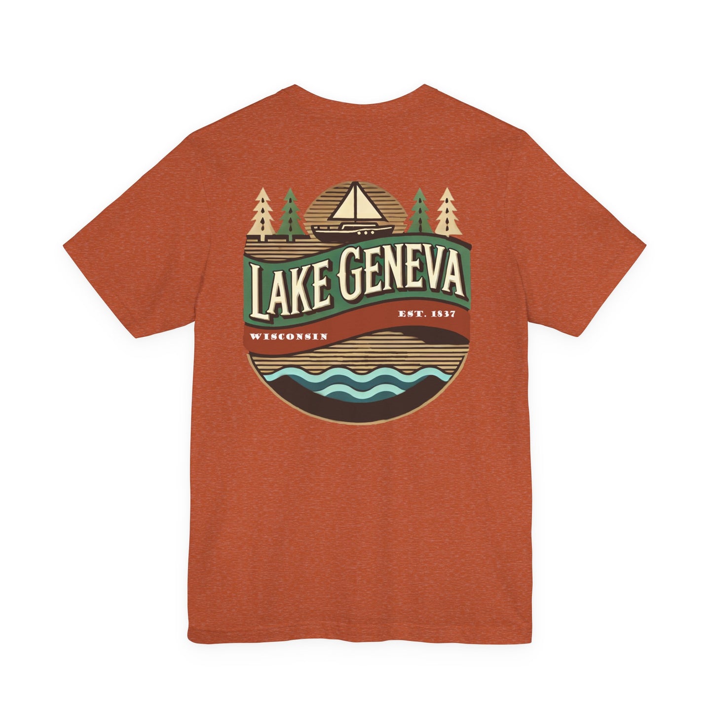 Retro Lake Geneva Unisex Jersey Short Sleeve Tee