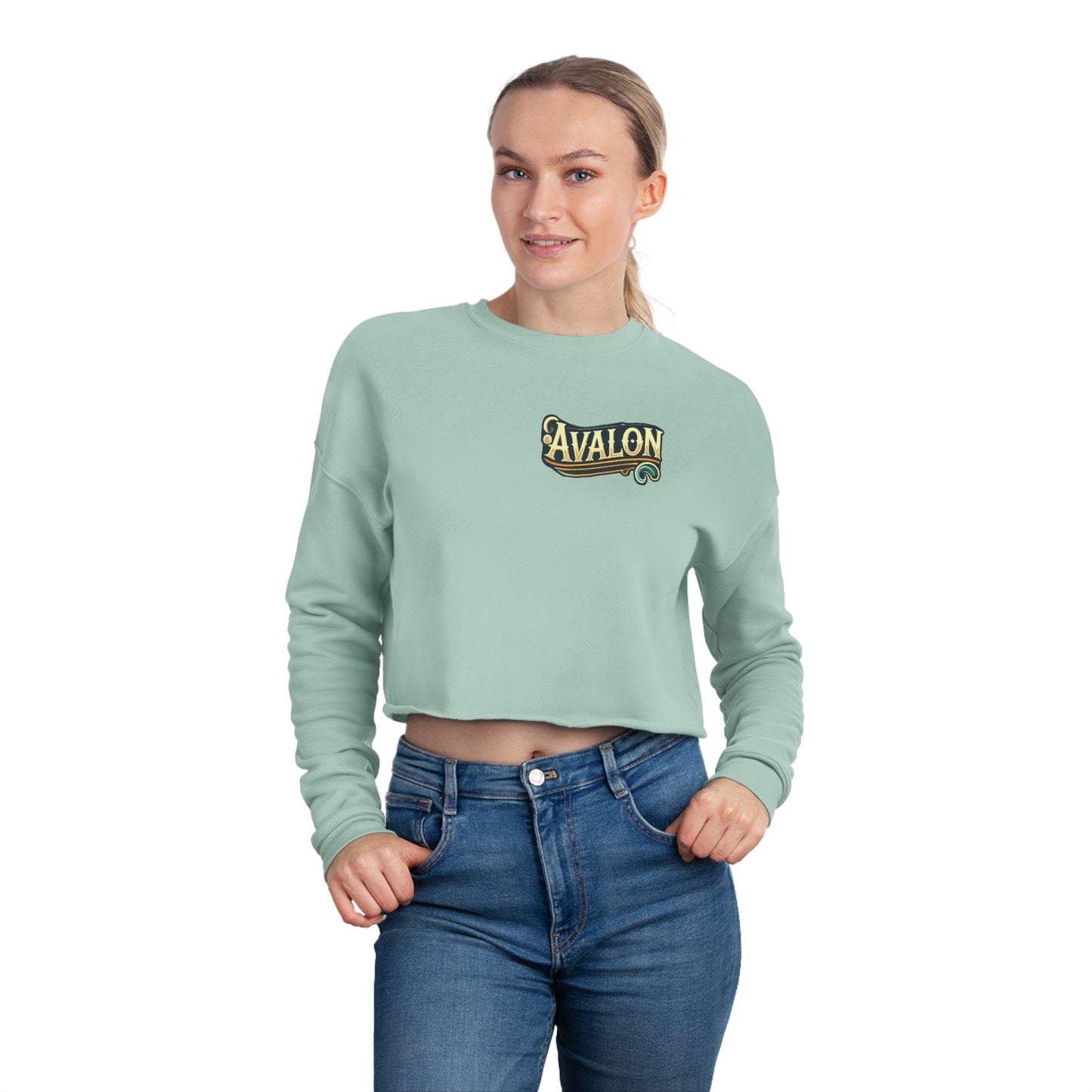 Elegant Avalon Women's Cropped Sweatshirt