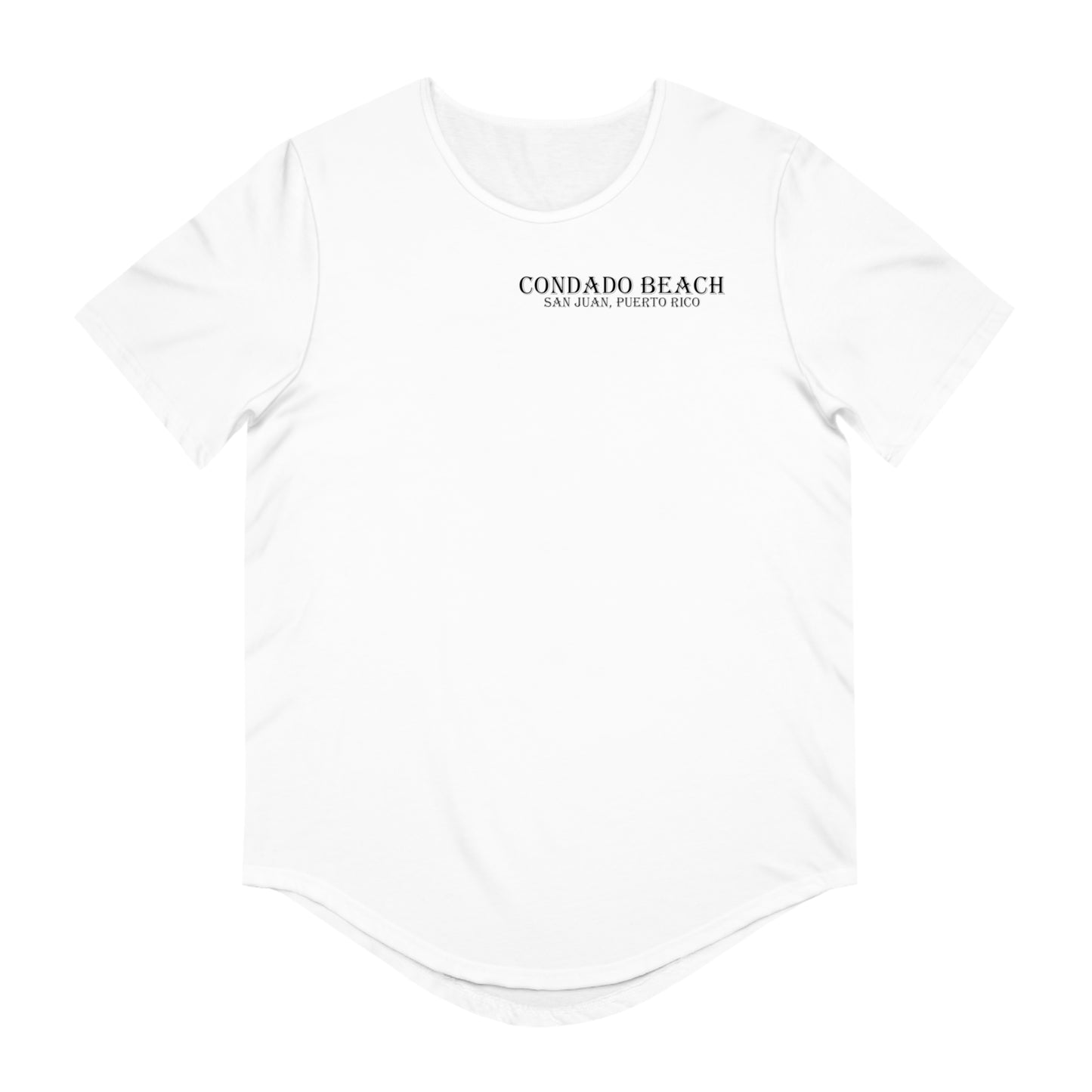 Coastal Vibes Condado Beach Men's Jersey Curved Hem Tee