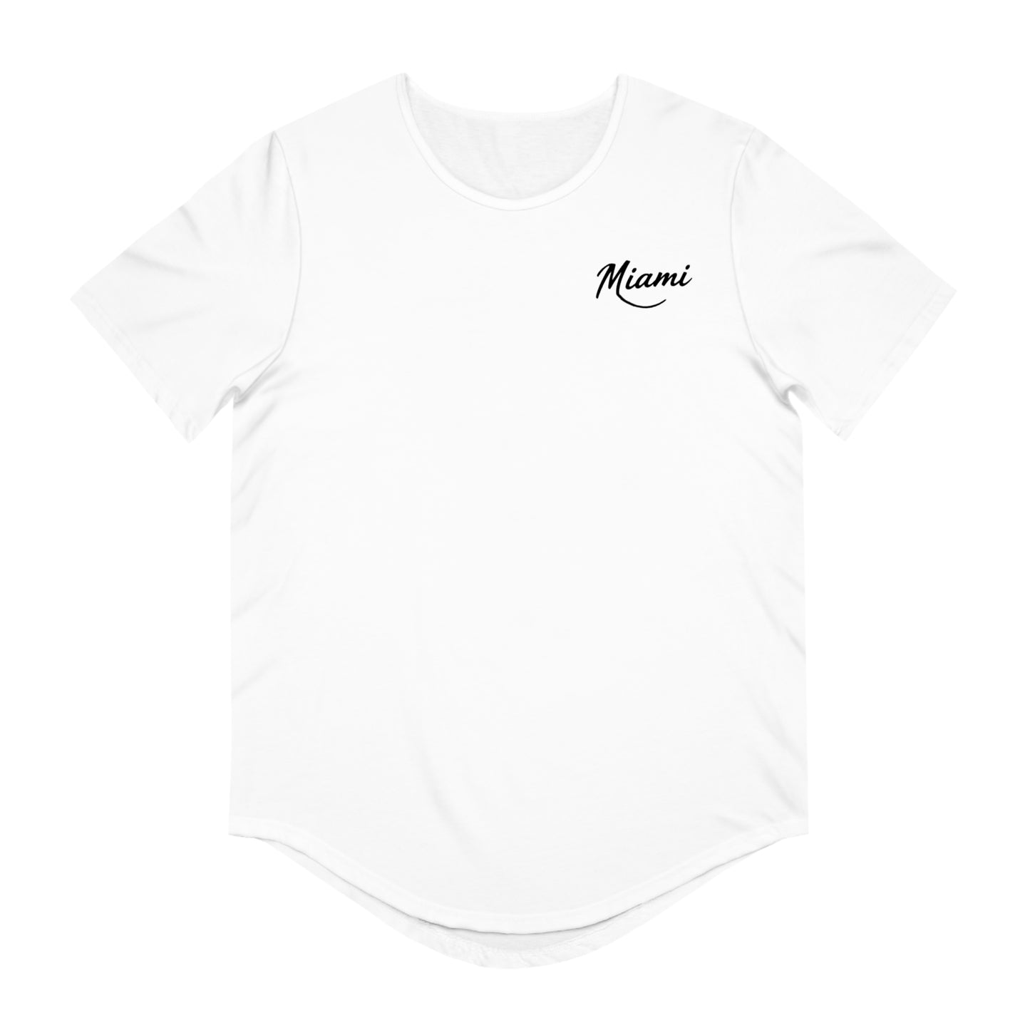 Retro Miami Men's Jersey Curved Hem Tee
