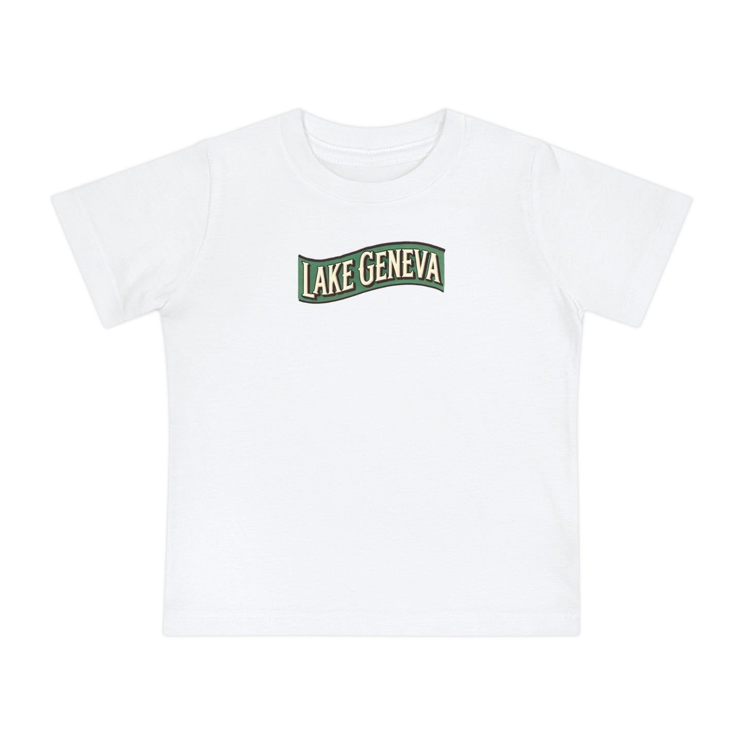 Retro Lake Geneva Unisex Baby Short Sleeve T-Shirt
