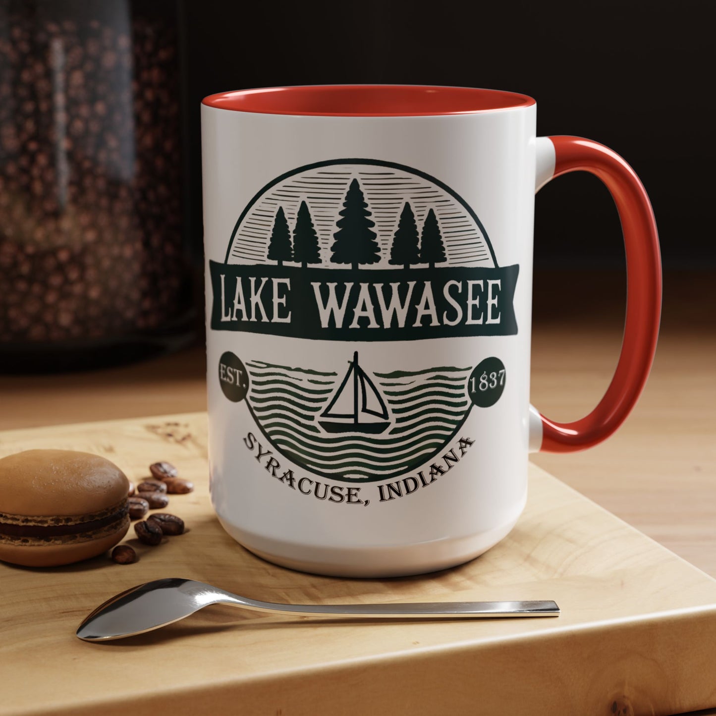 Vintage Lake Wawasee Accent Coffee Mug