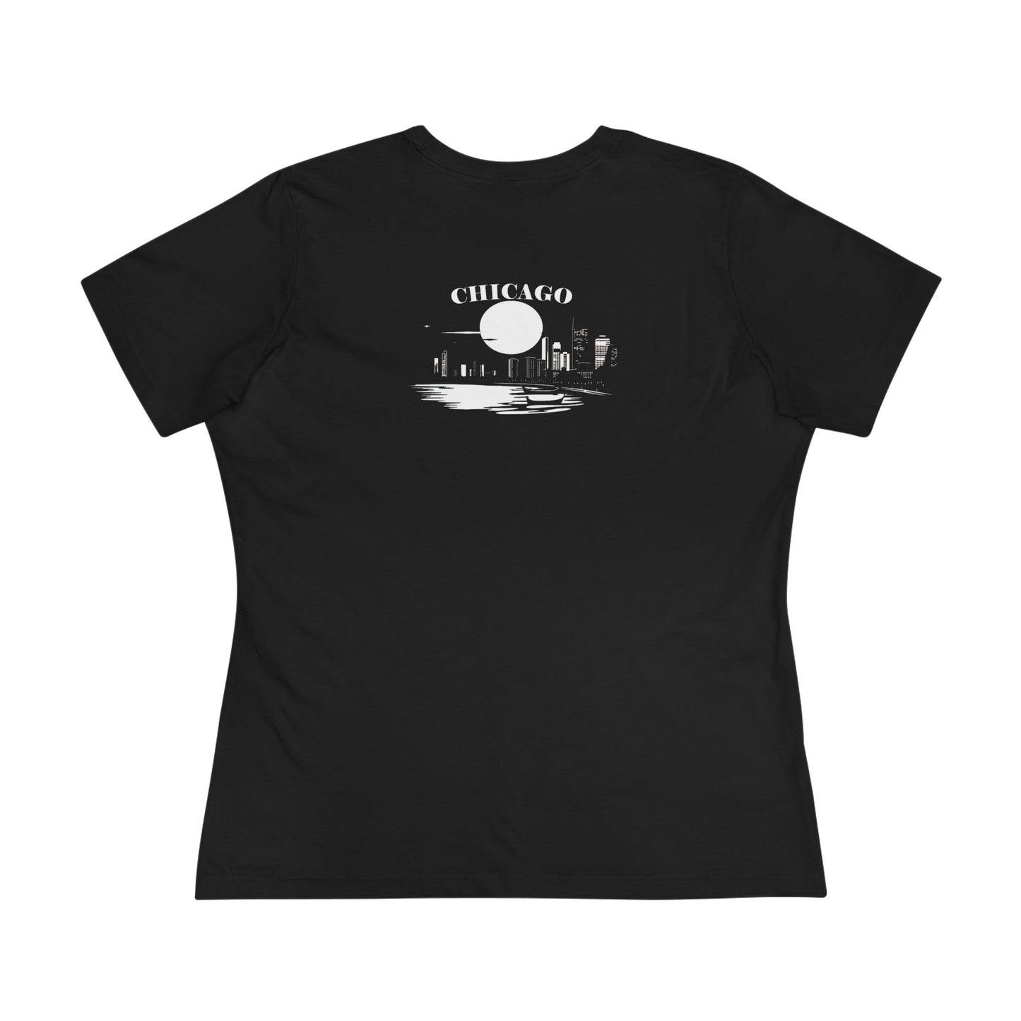 Mystery Noir Chicago Skyline Sunset Women's Cotton Tee