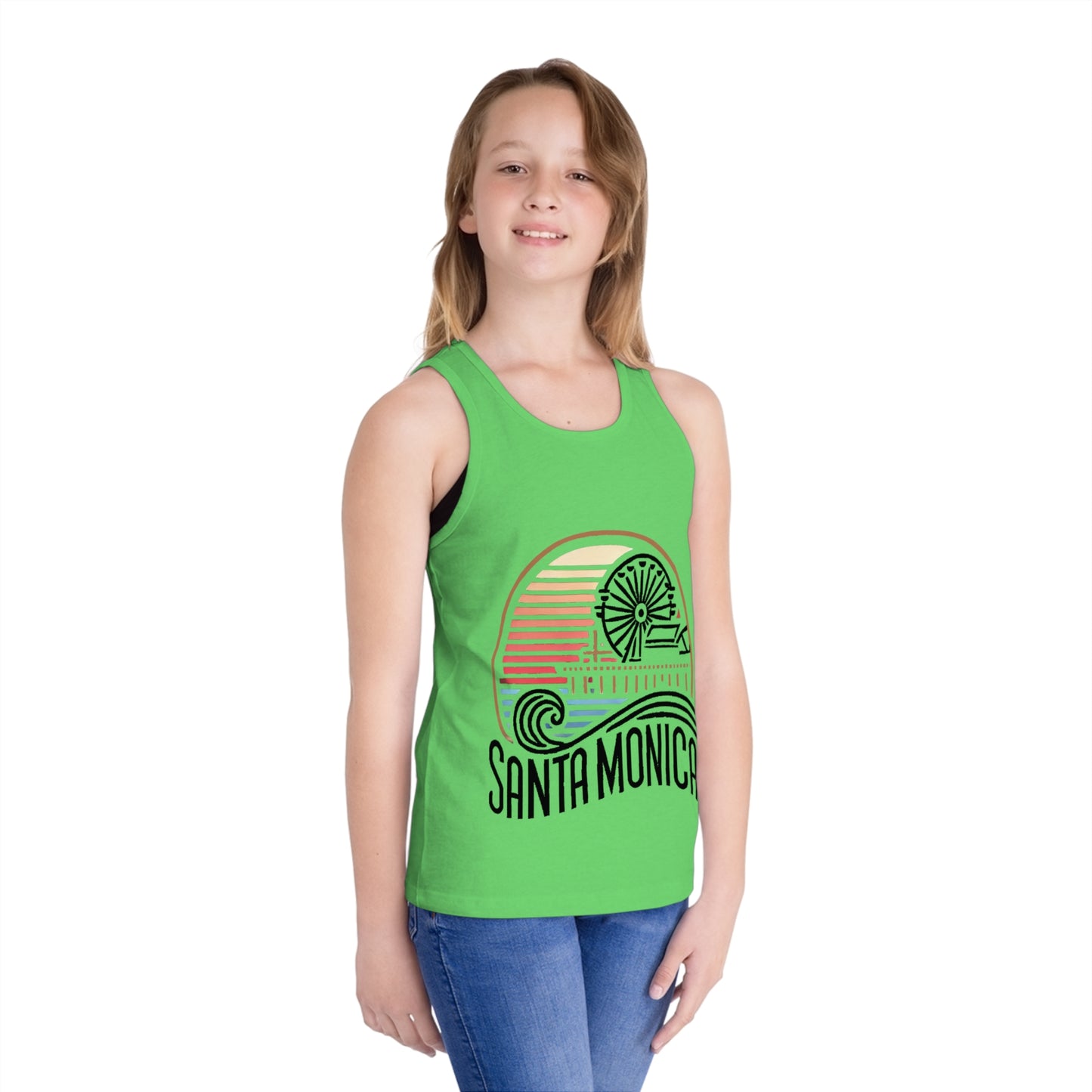 Vibrant Santa Monica Unisex Kids Jersey Tank Top