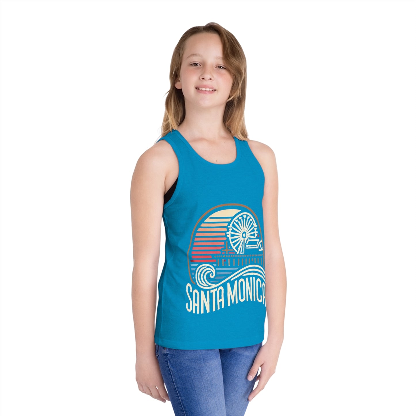Vibrant Santa Monica Unisex Kids Jersey Tank Top