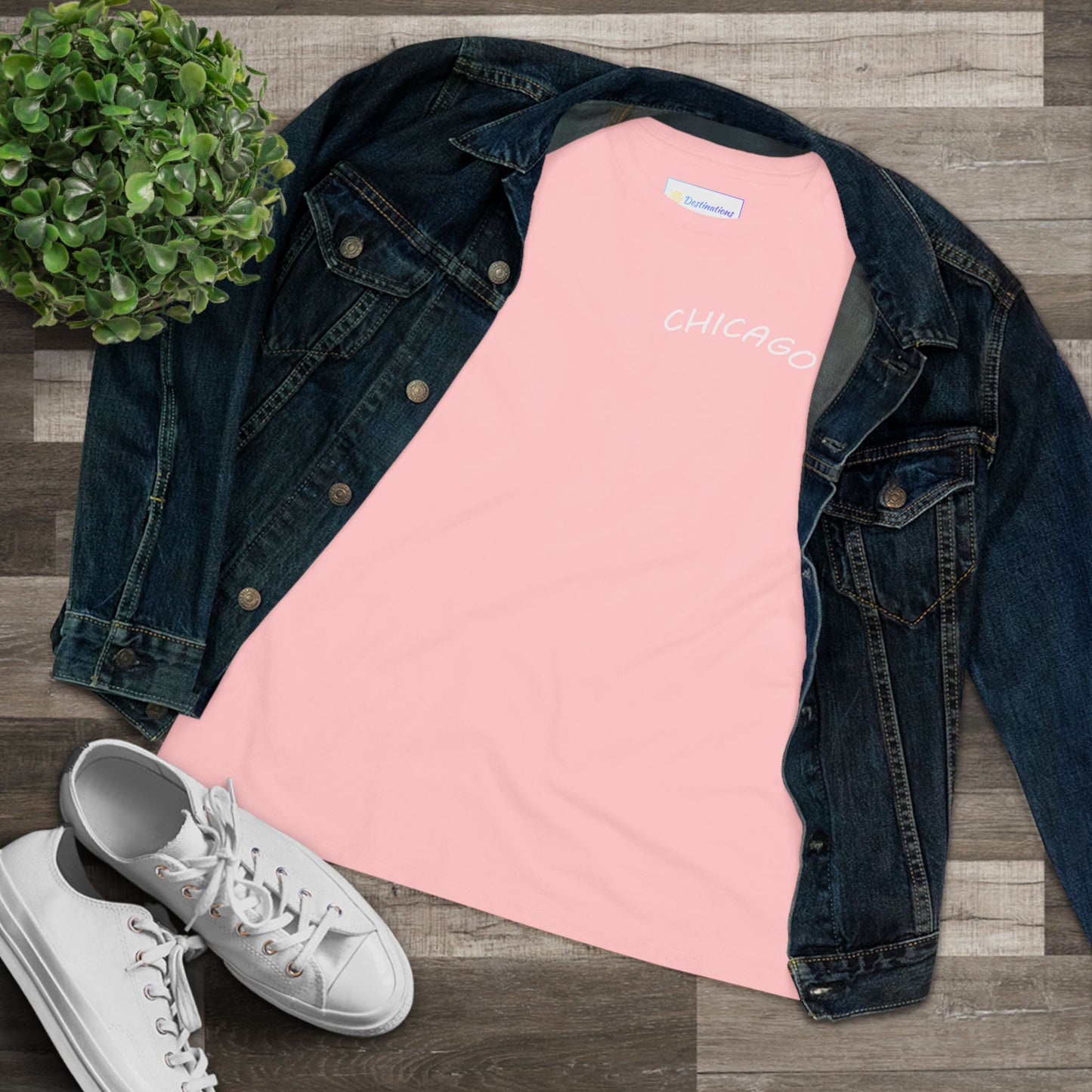 Retro Chicago Sunset Women's Cotton Tee
