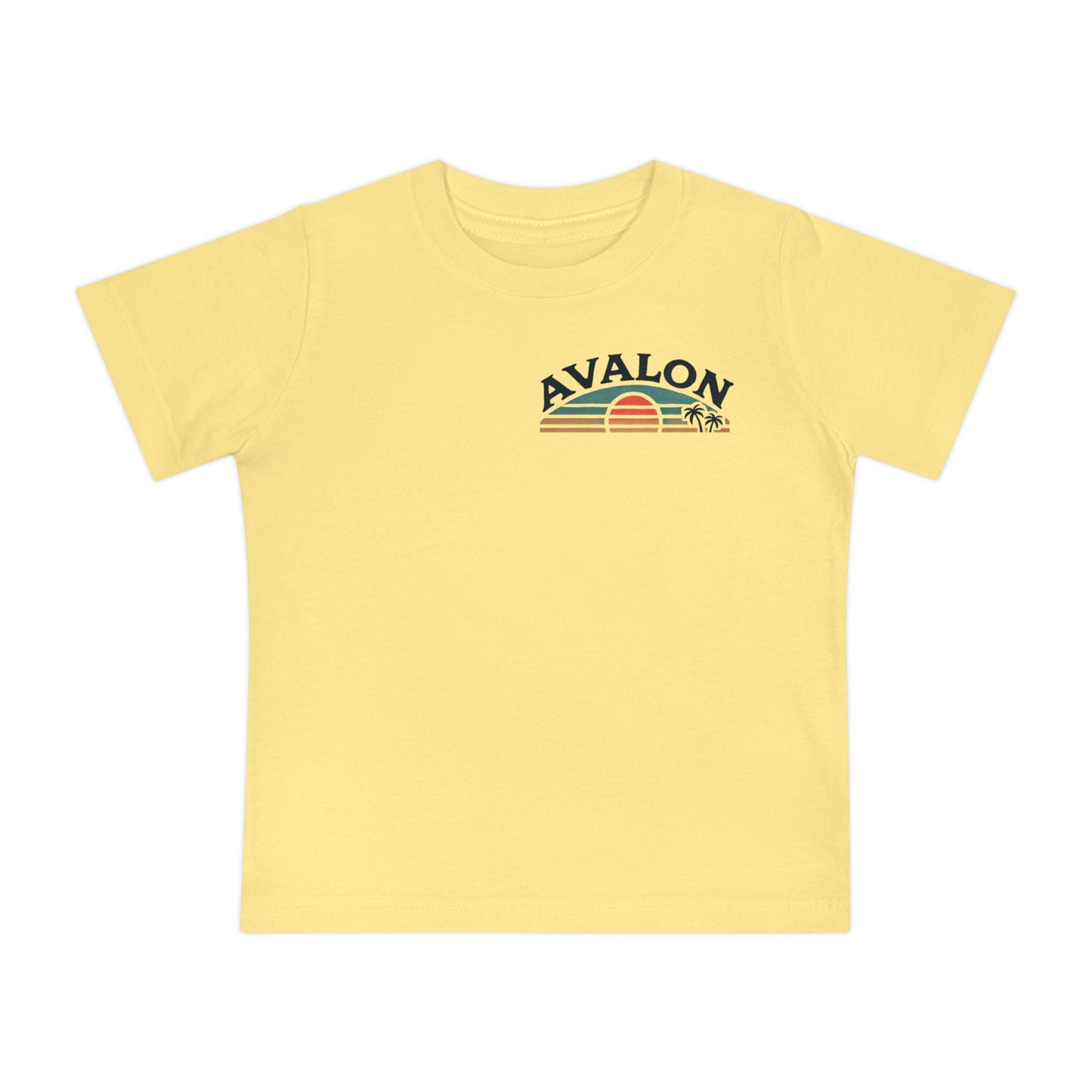Retro Avalon Sunset Unisex Baby Short Sleeve T-Shirt