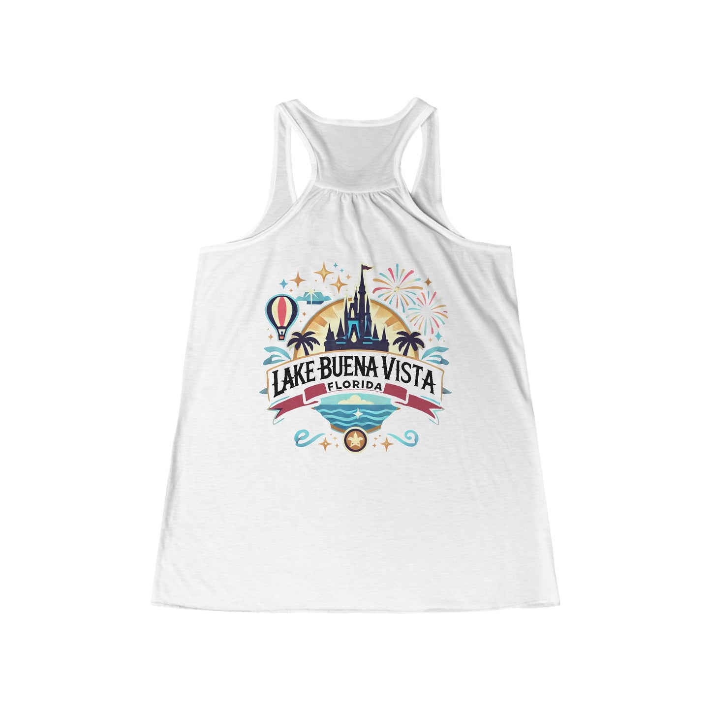 Adventurous Lake Buena Vista Women's Flowy Racerback Tank