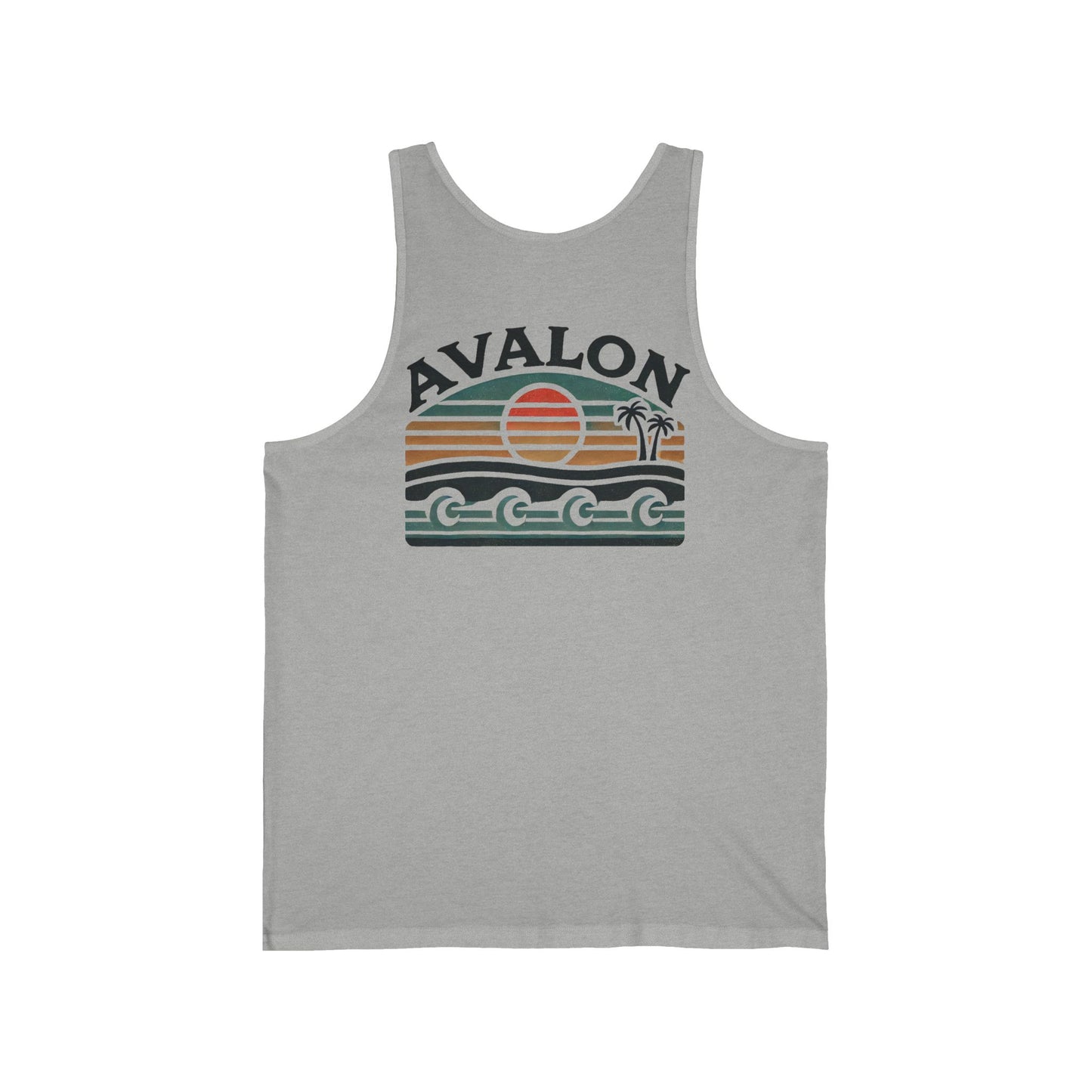 Retro Avalon Sunset Unisex Jersey Tank