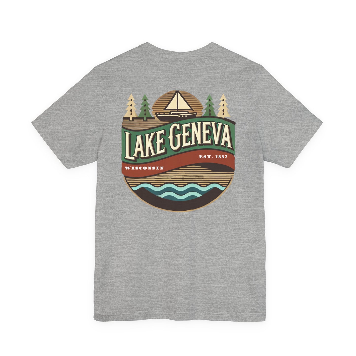 Retro Lake Geneva Unisex Jersey Short Sleeve Tee