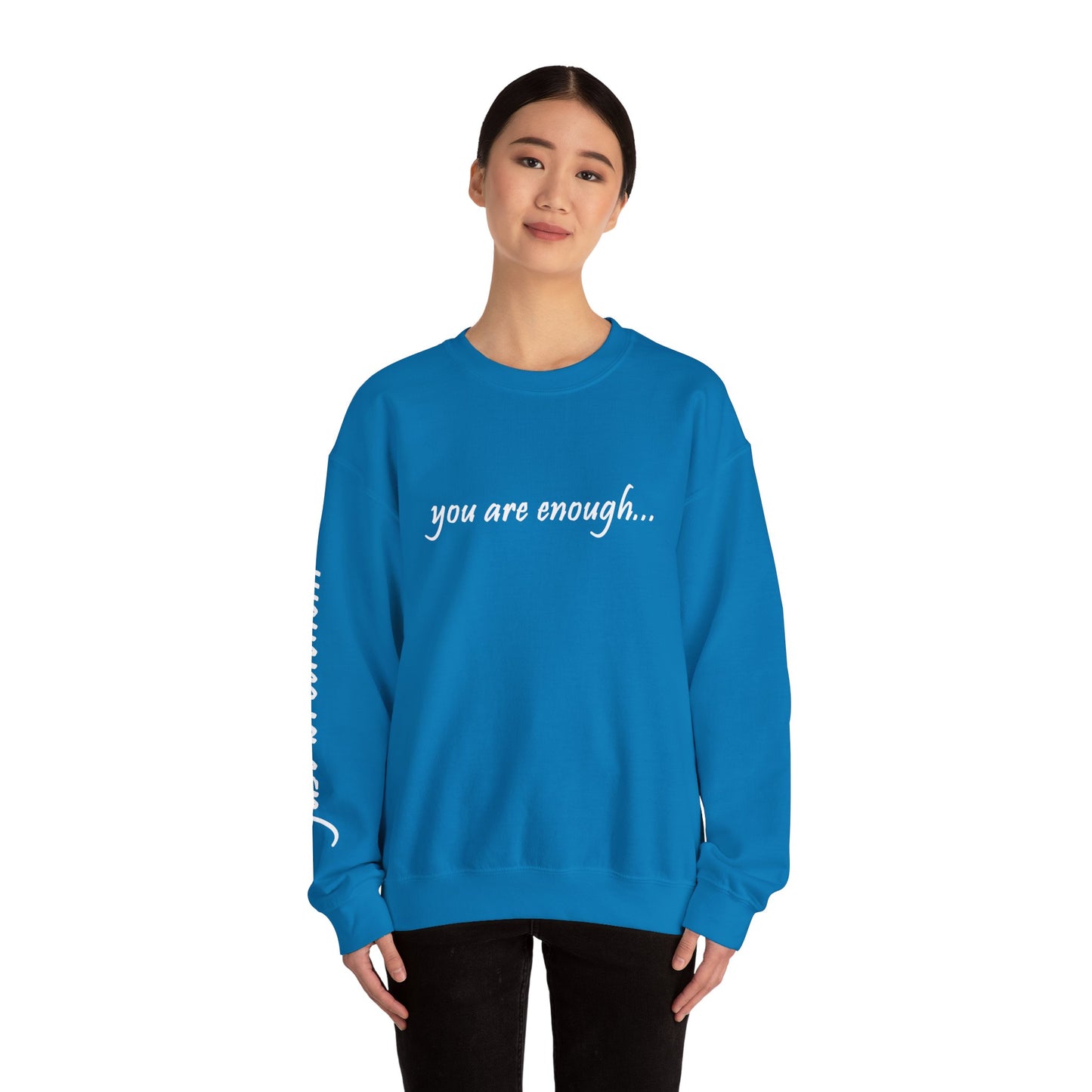 You Are Enough - Mental Health Awareness Heavy Blend Crewneck Sweatshirt
